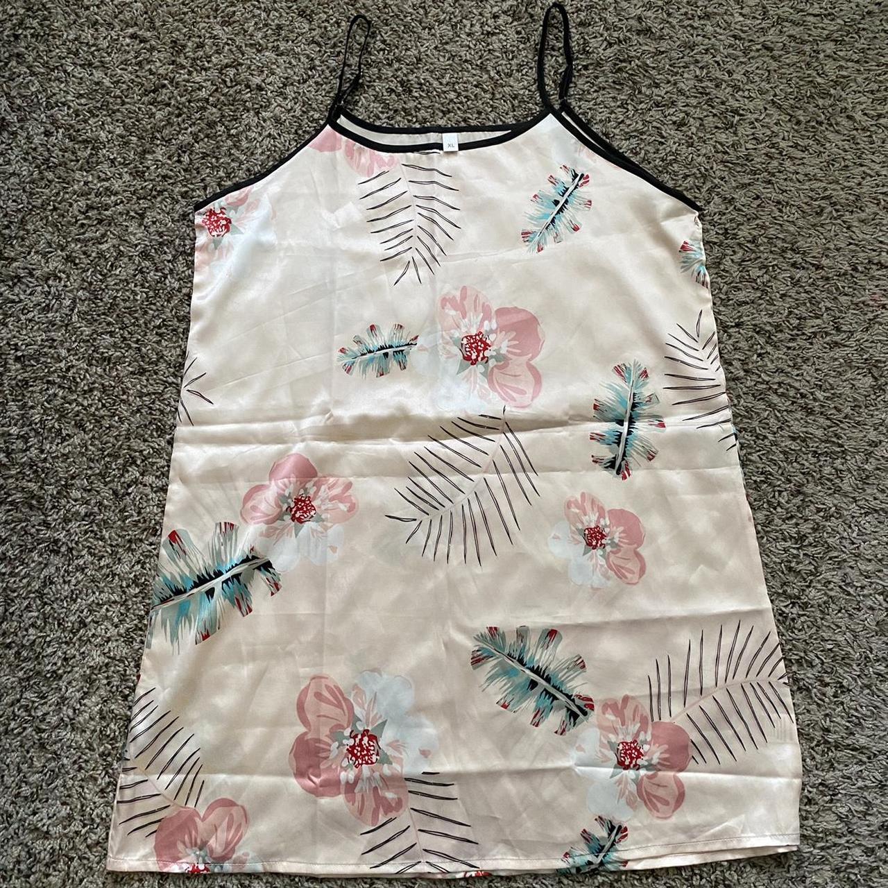 light pink oriental satin slip dress ♡ size XL ♡... Depop