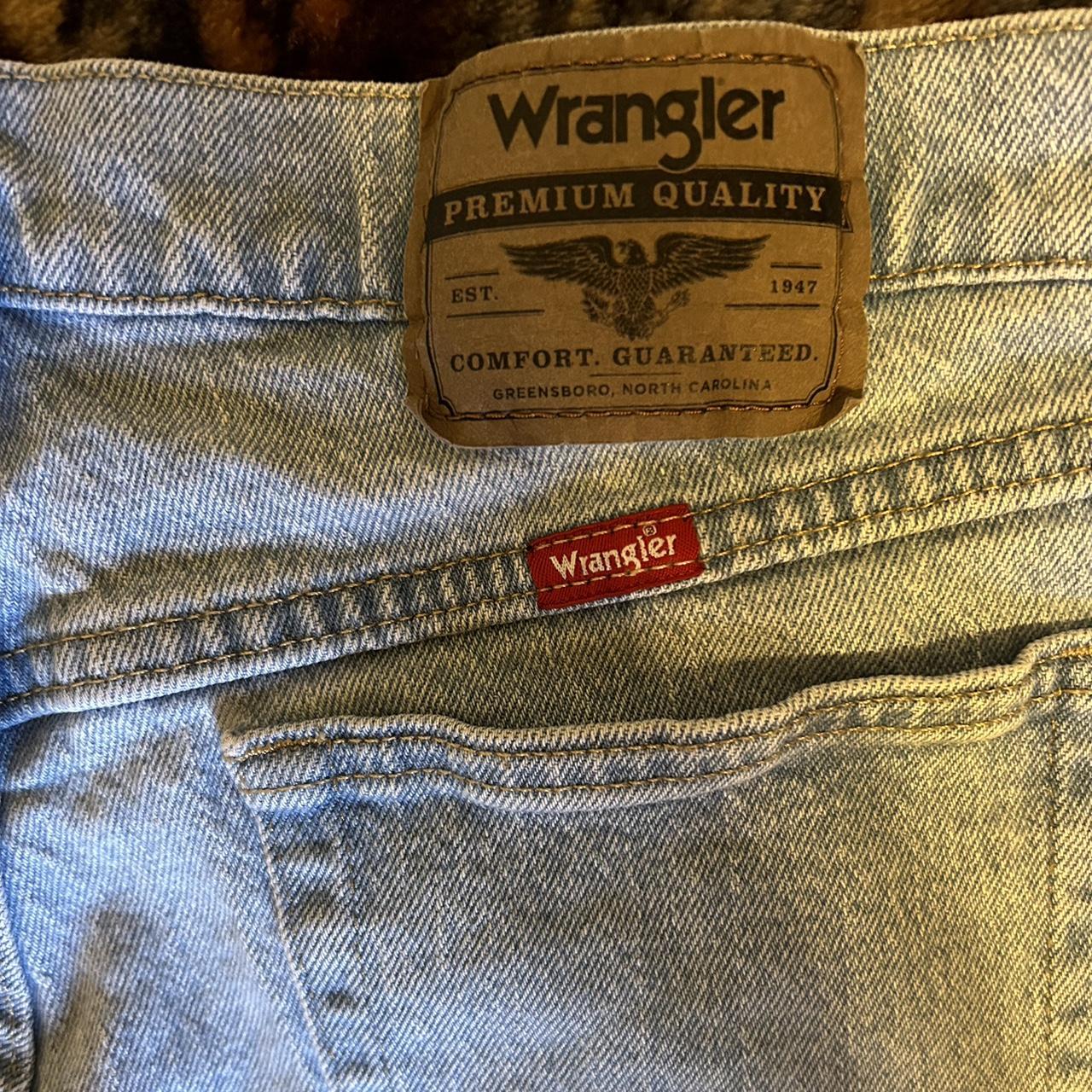 White Wash Wrangler Retro Jeans 32x34 Brand... - Depop