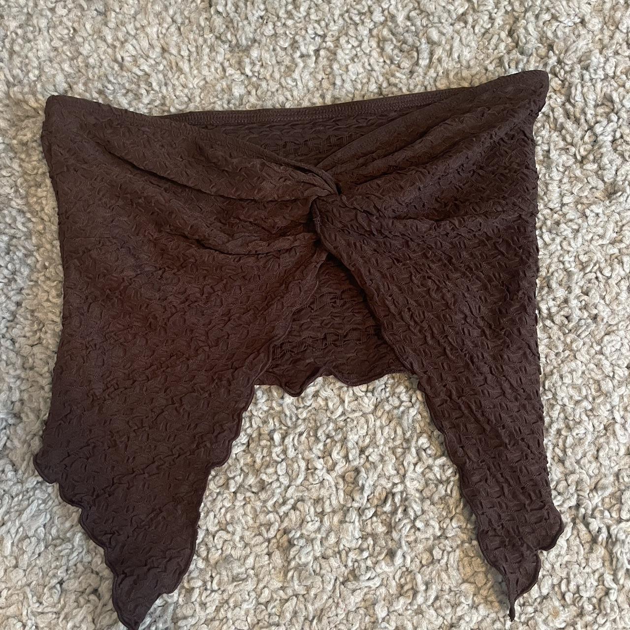 Shein brown tube top with cutout Never worn Depop