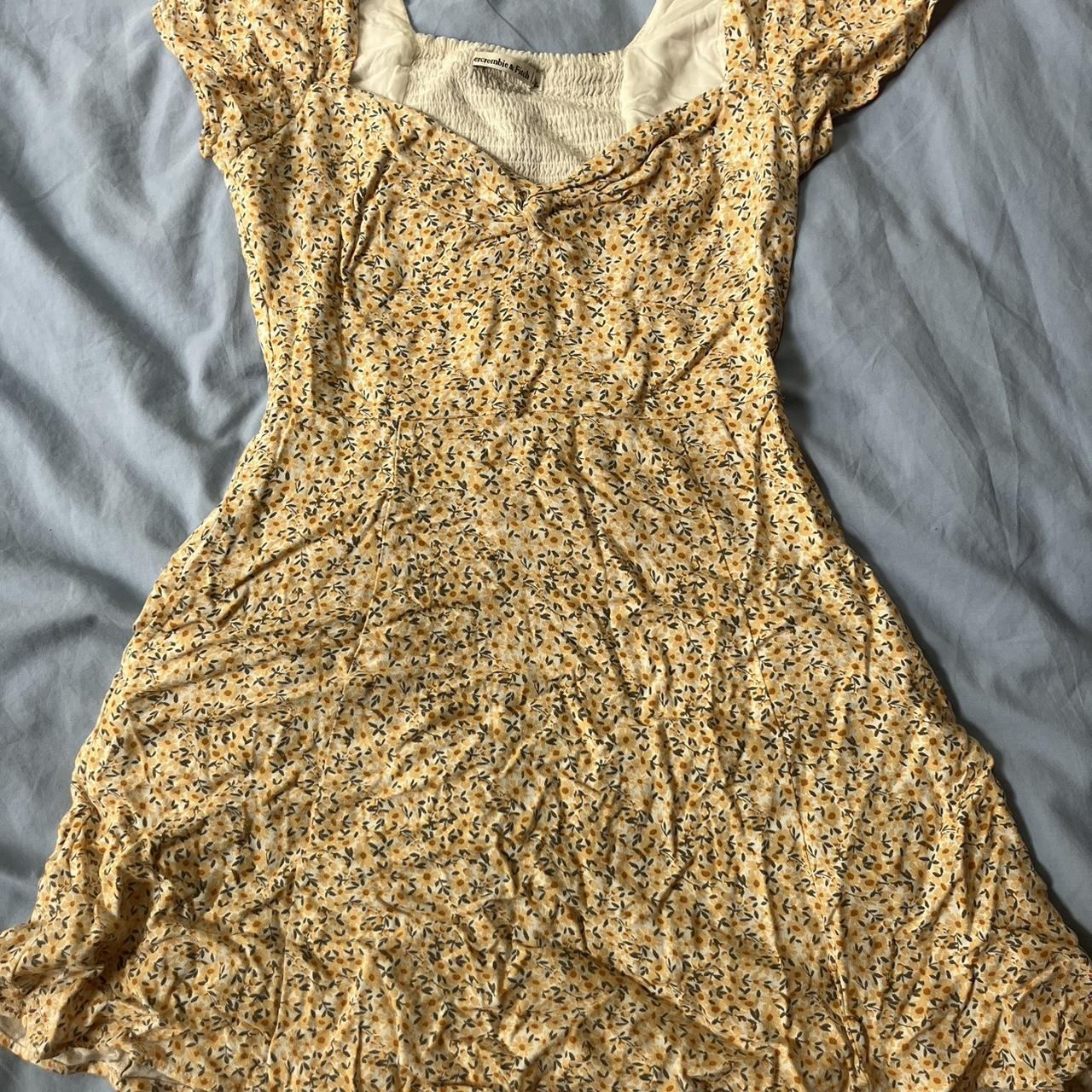 Abercrombie and Fitch Knot-Front Mini Dress, in... - Depop