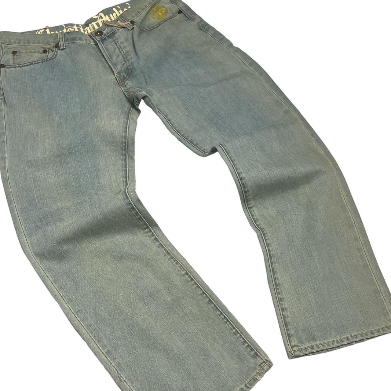 Authentic Christian Audigier Panther Spellout Jeans... Depop