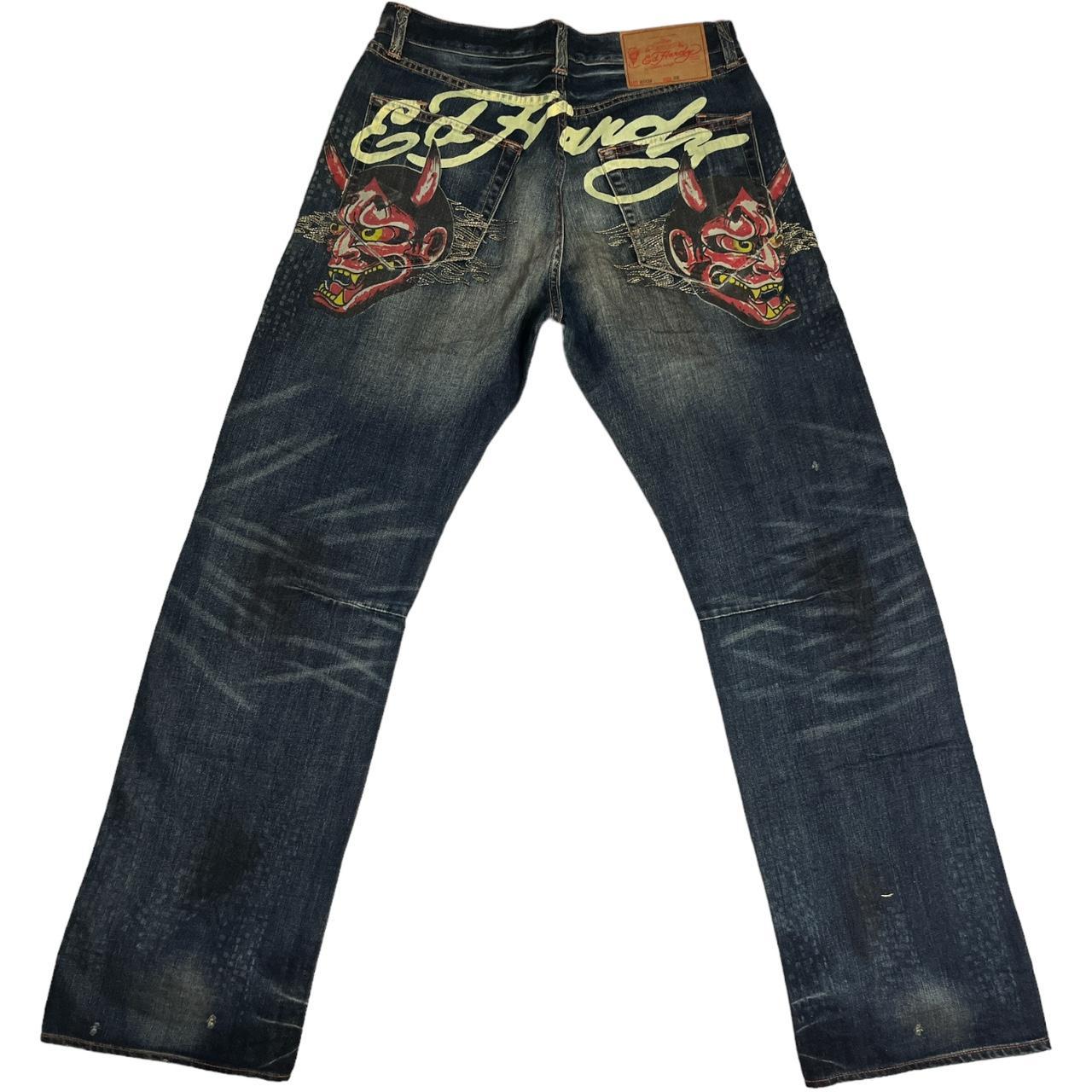 Authentic Ed Hardy Jeans Very Baggy fit , Good... - Depop