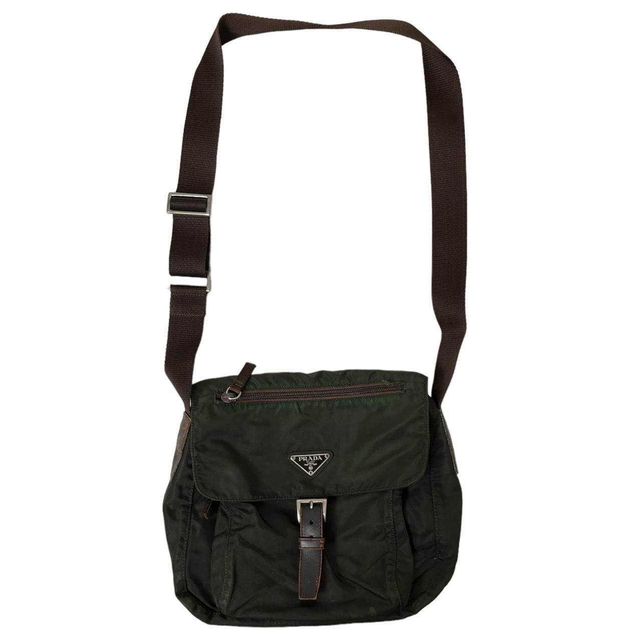 Authentic Prada Nylon Messenger Bag Very Dark... Depop