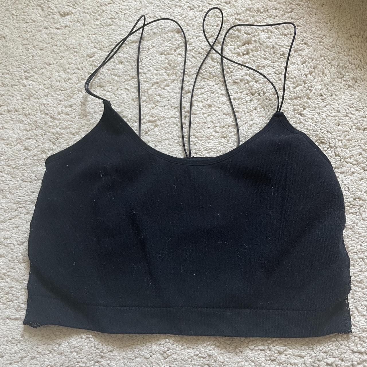 Black lace crop top tank top. Lulus size S. So cute... - Depop