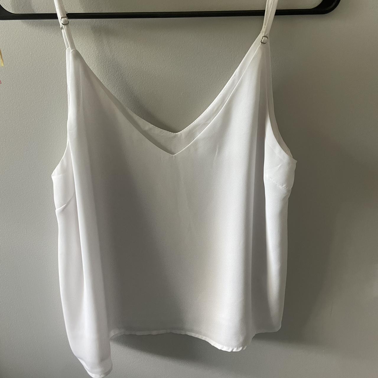 Lulus white silk blouse. Perfect for fancy dinners... - Depop