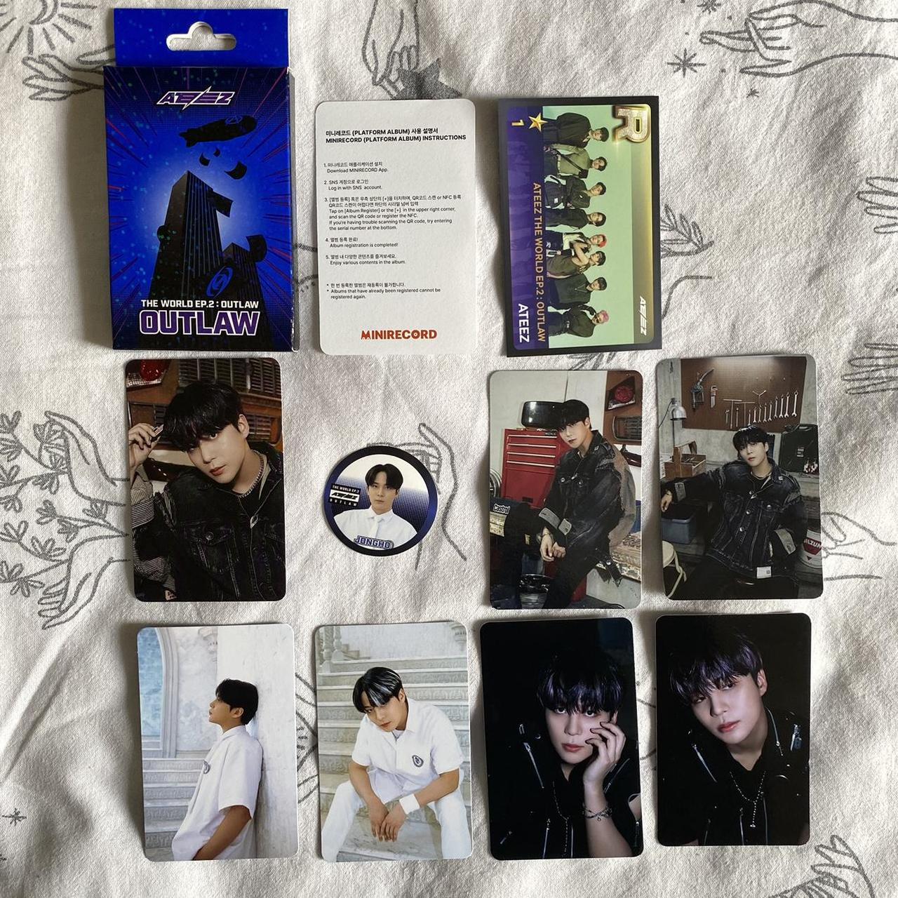 ateez jongho outlaw platform photocard set £12 +... - Depop