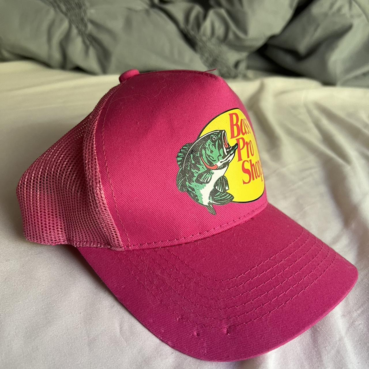 Vintage hot pink bass pro hat Depop