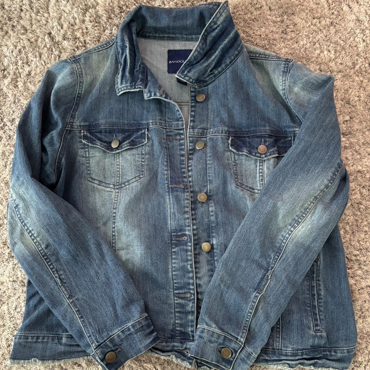 Women s Bandolino denim jacket size large. Somewhat