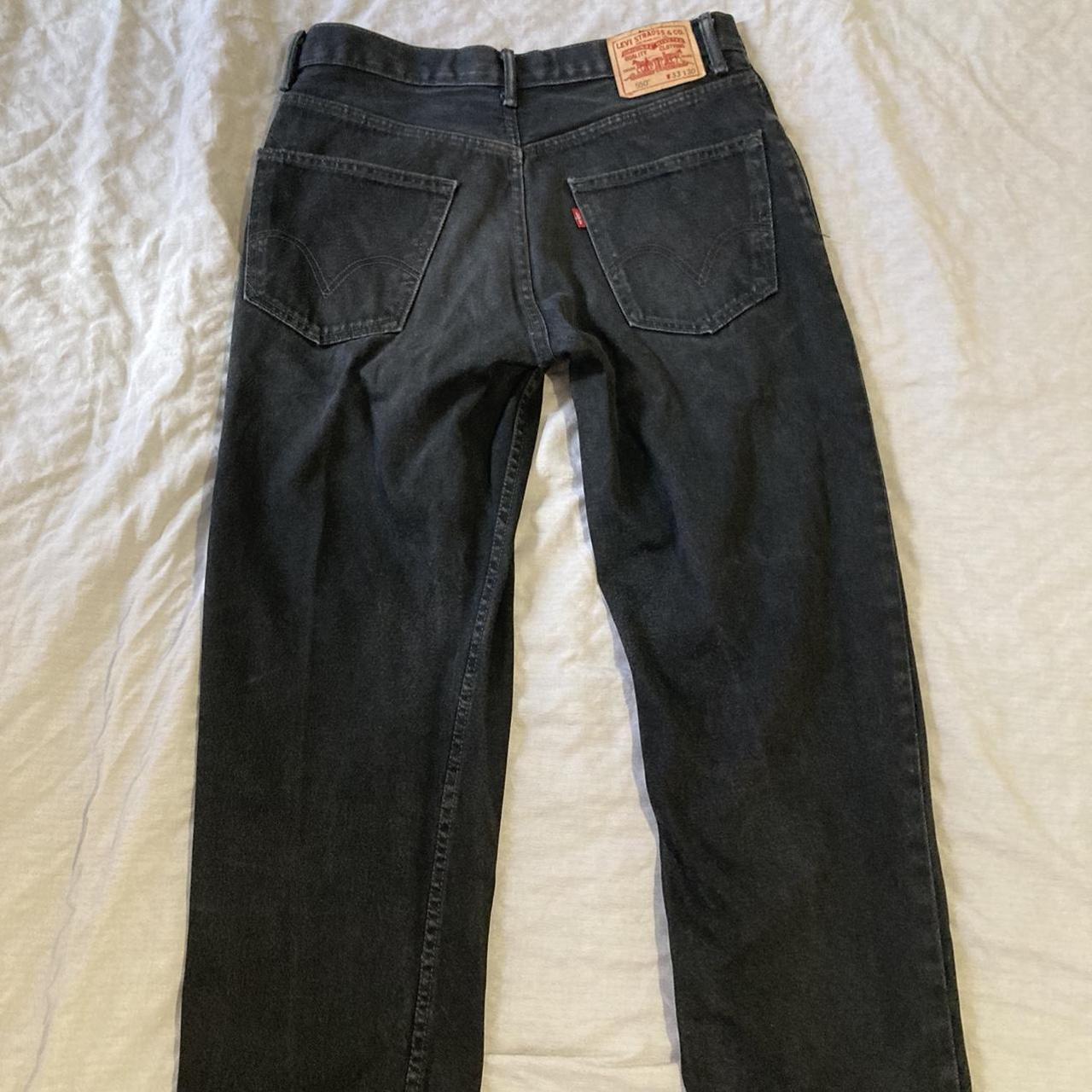 Vintage Levi’s 550 relaxed fit black jeans -Good... - Depop