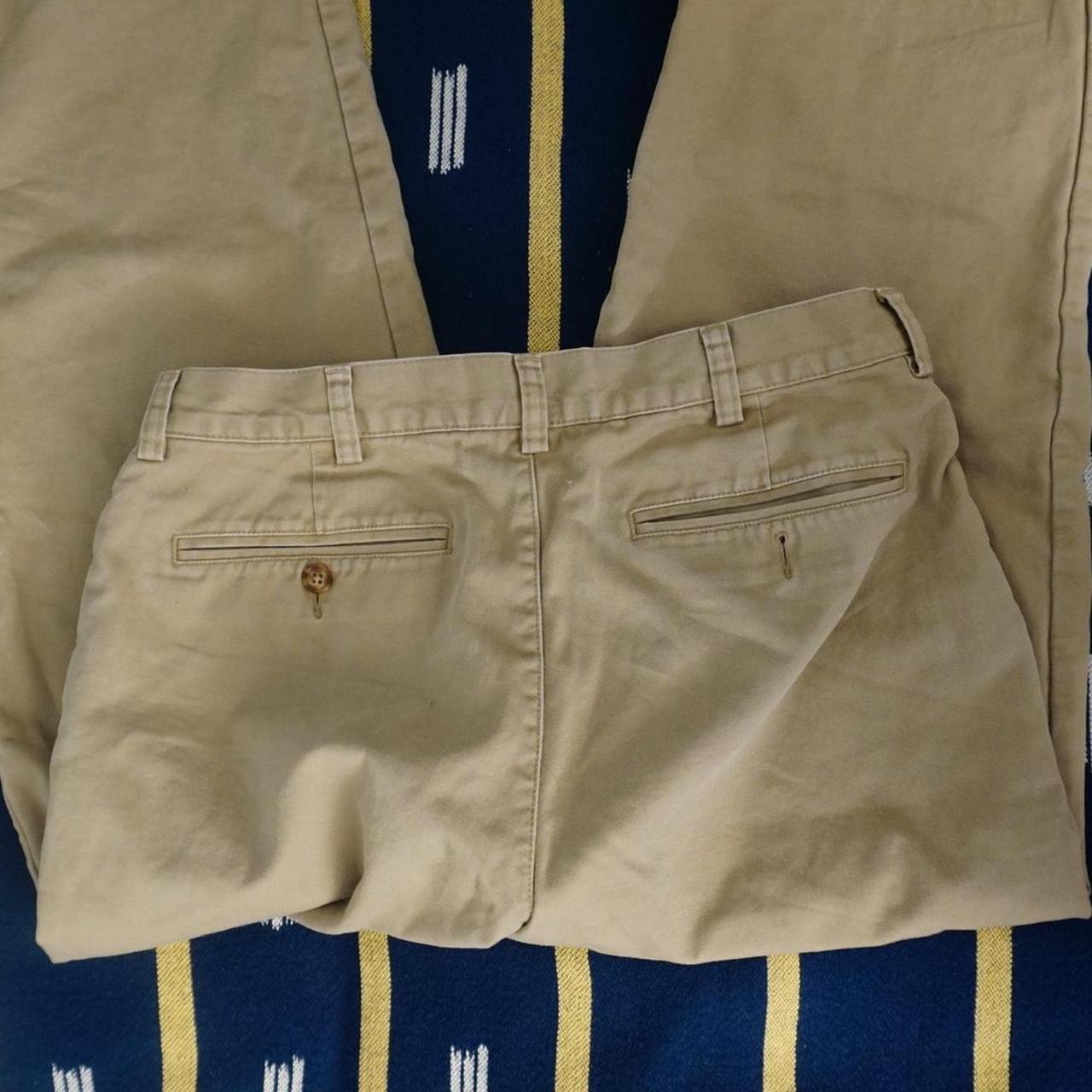 LL Bean Flannel Lined Pants Mens 37x32 Natural Fit... Depop