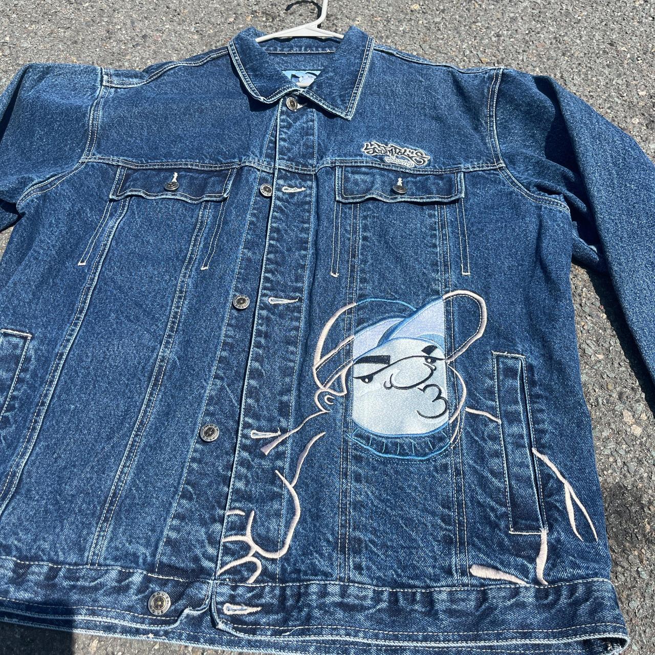 Vintage embroidered southpole jean jacket size | Depop