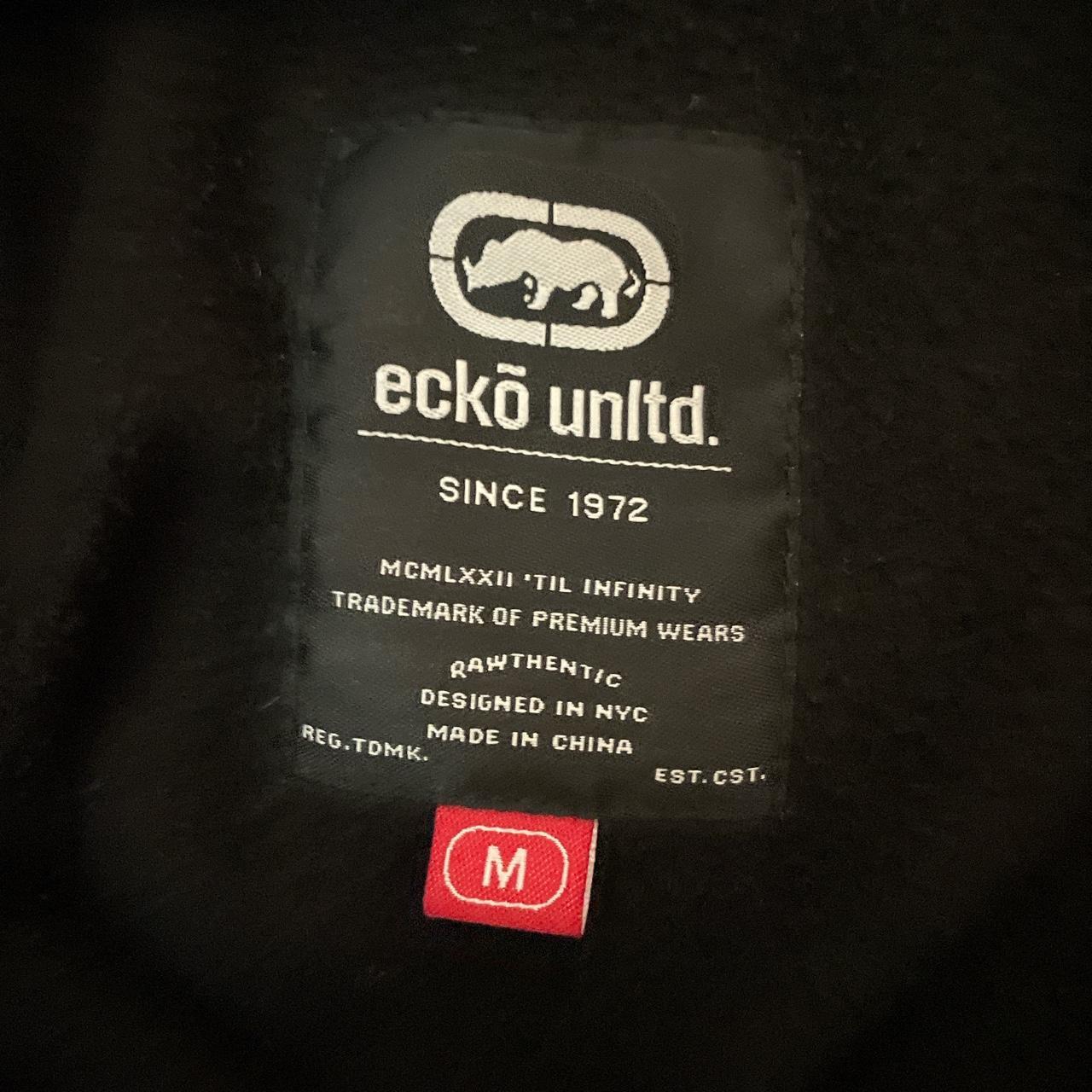 Ecko Unltd. Men's Black and White Hoodie | Depop