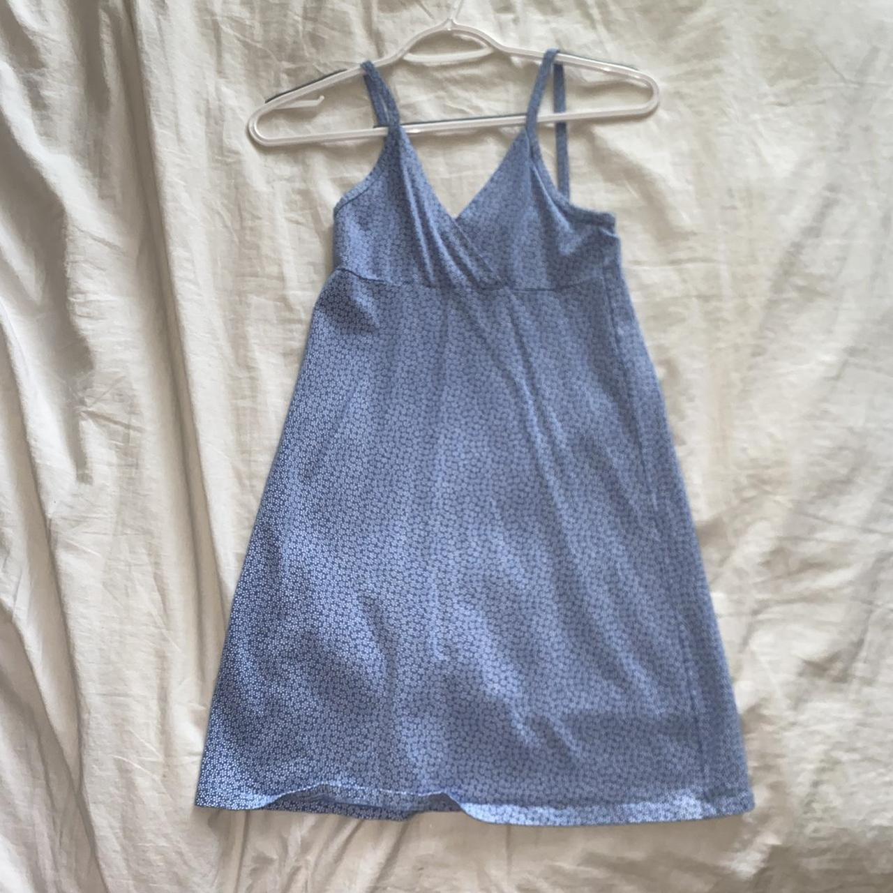 Brandy Melville Women's Blue and Purple Dress | Depop