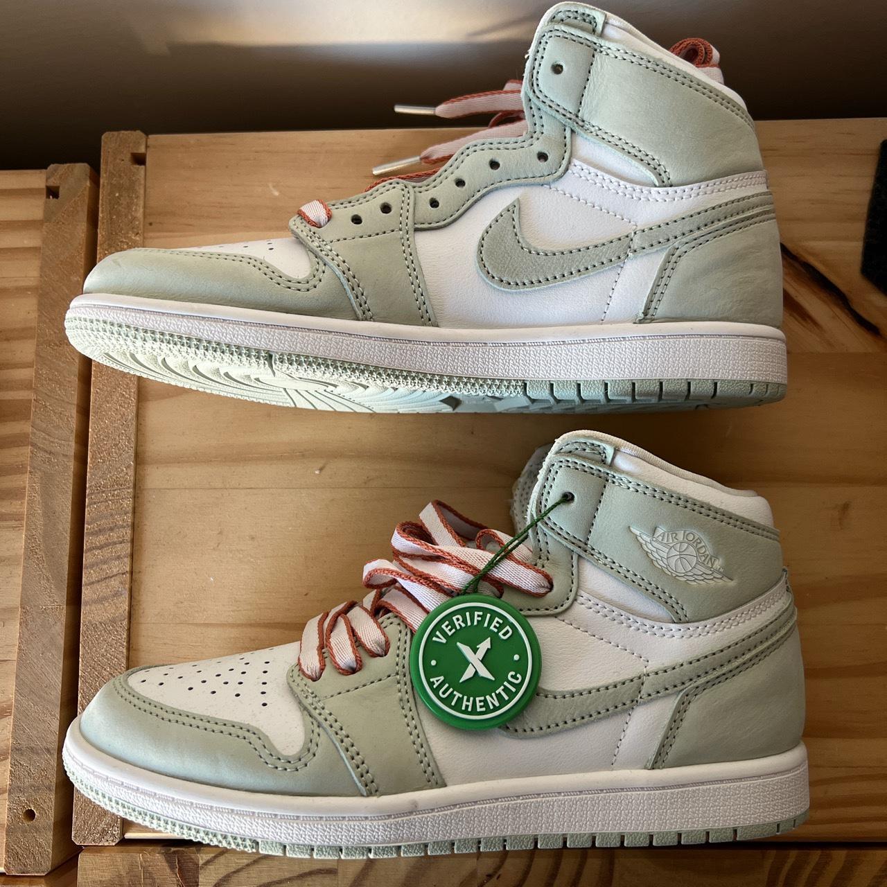 🍵🍑 Nike Jordan 1 retro high OG seafoam mint sneakers... - Depop