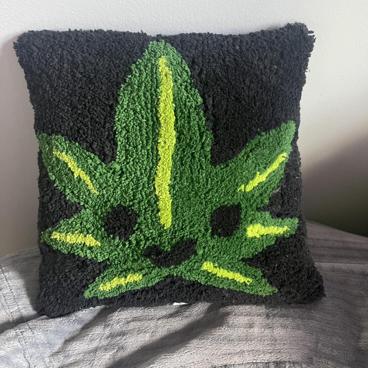 urban outfitters small weed leaf pillow bought for... Depop