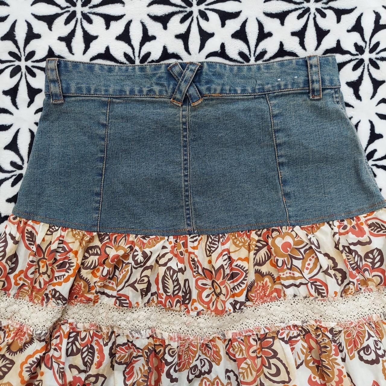 Quiz Women's Blue and Orange Skirt (3)