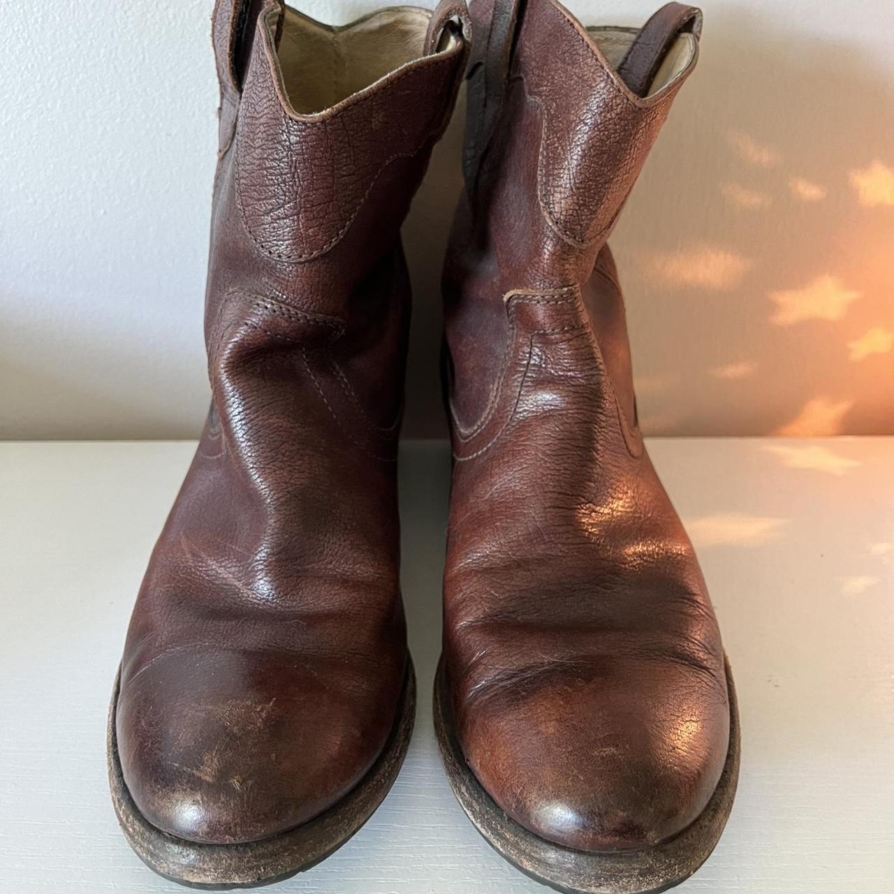 frye brown leather boots