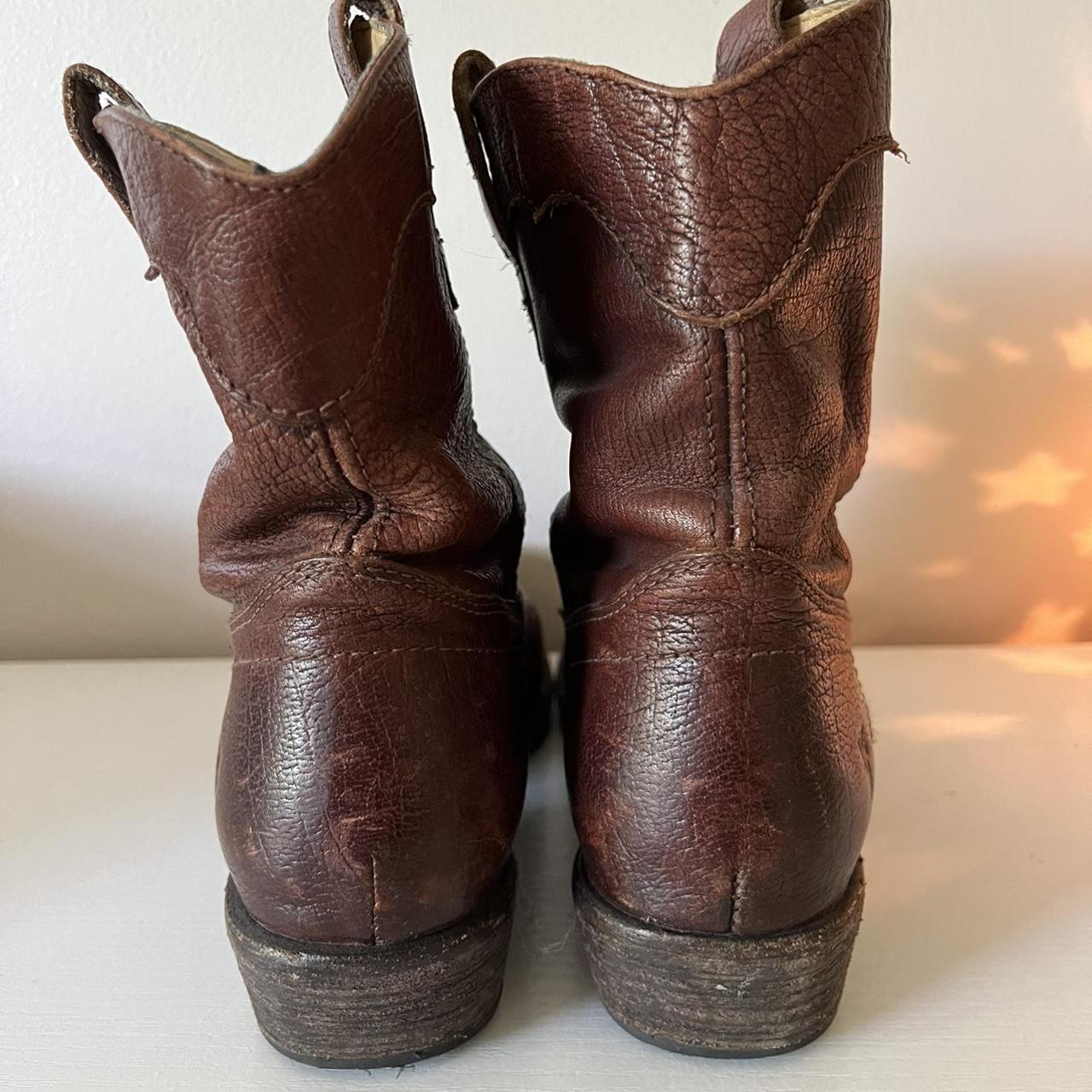 frye brown leather boots