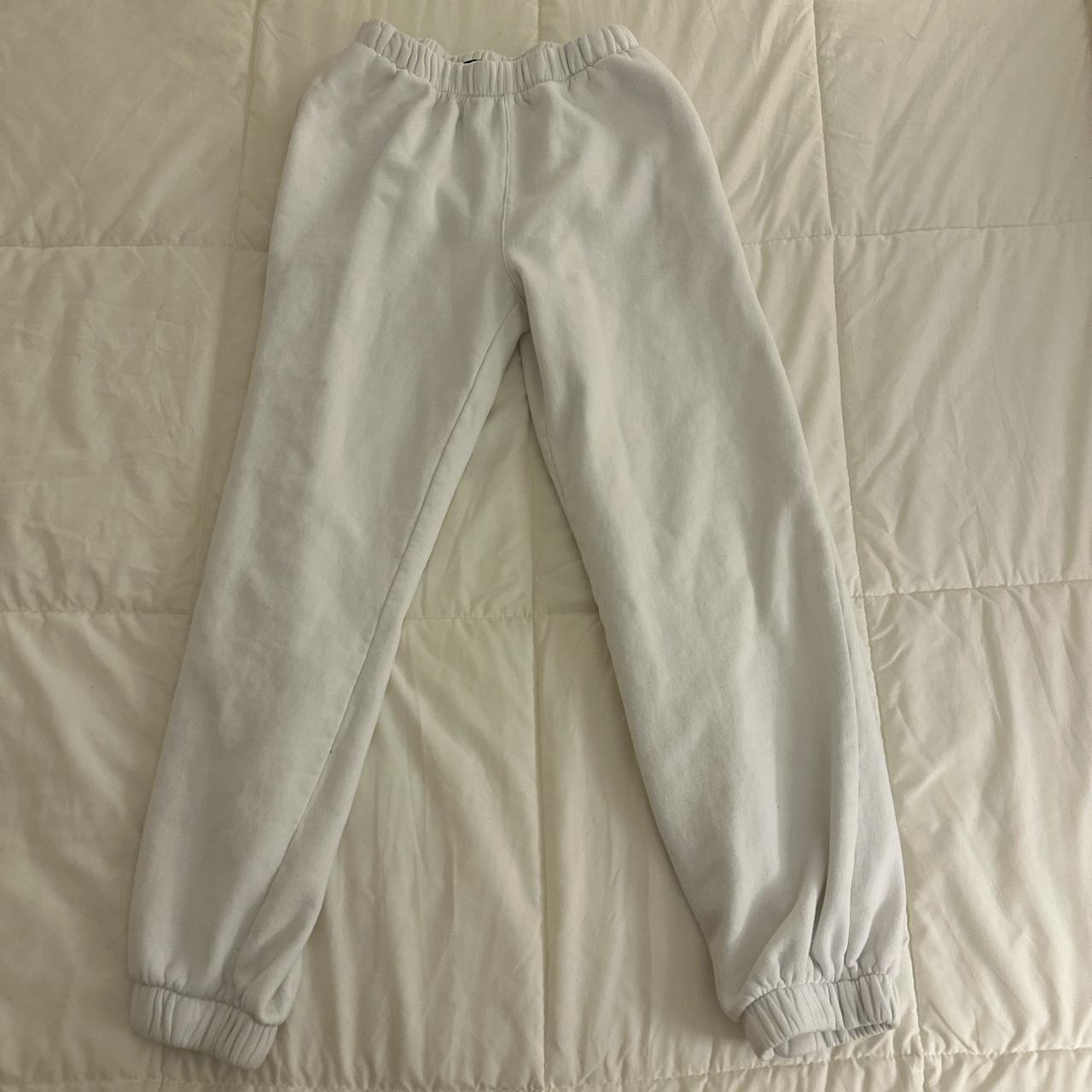 Brandy Melville Women's White Joggers-tracksuits | Depop