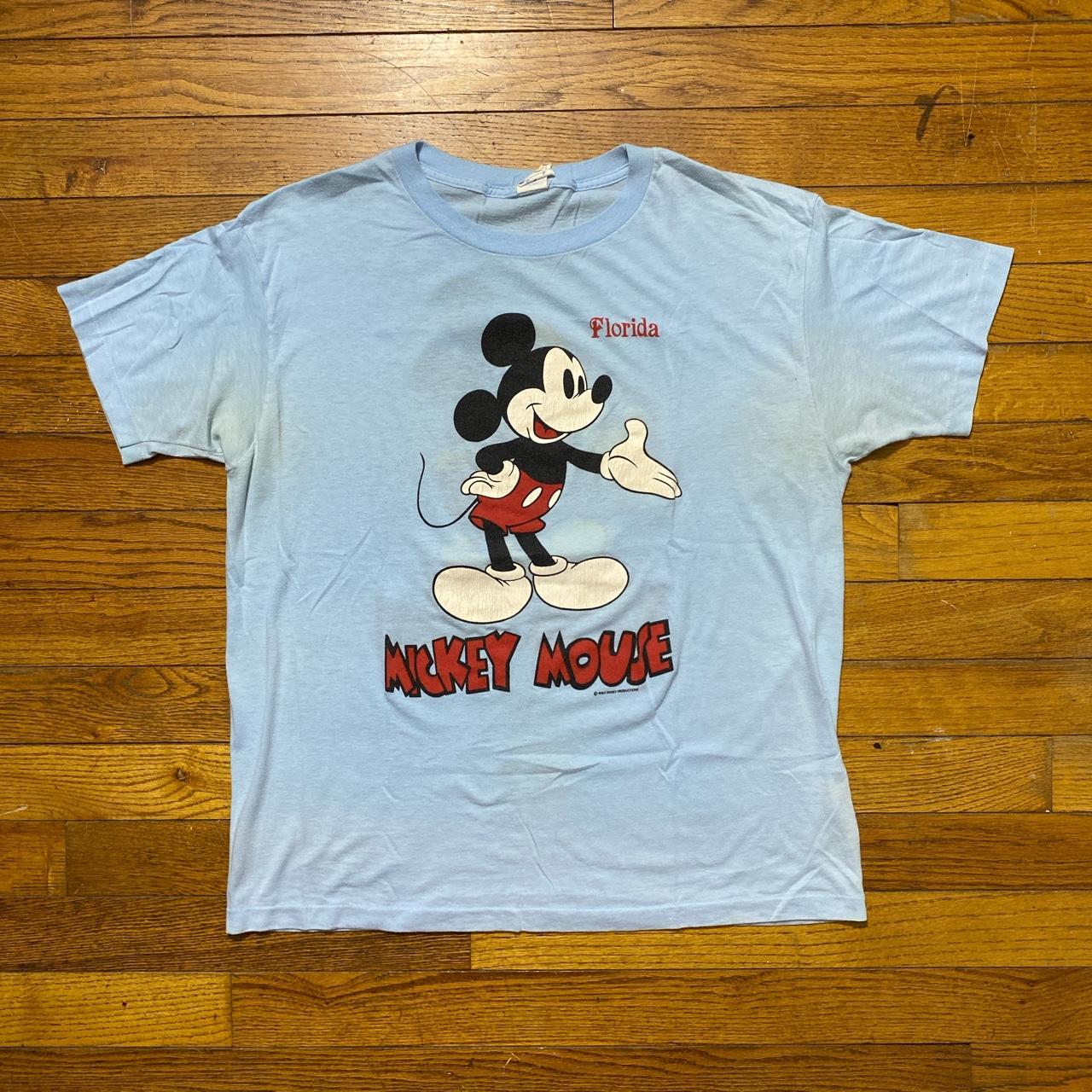 Vintage Mickey Mouse double sided tee 80s Tagged XXL | Depop