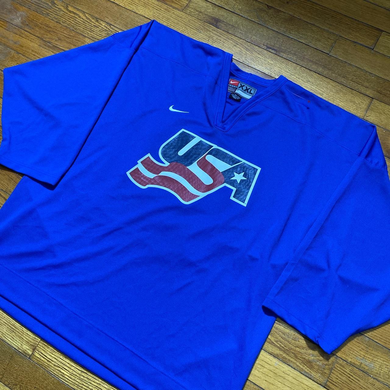 Nike Team USA hockey jersey Y2K Size XXL - Depop
