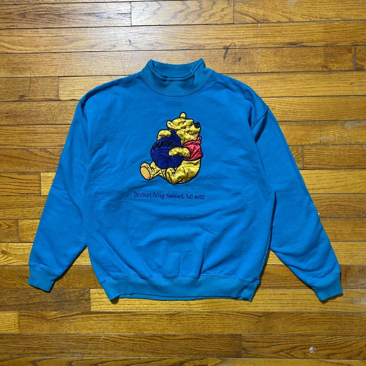 Vintage Size XL Disney Pooh Embroidered Sweatshirt - Depop