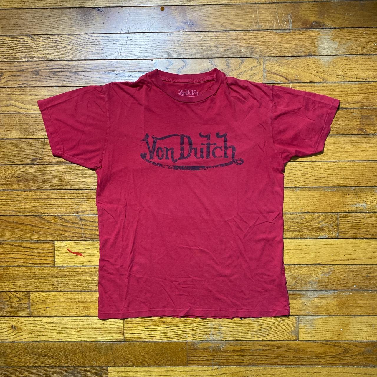 Von Dutch big logo tee Y2K Size M 21x27 Great... - Depop