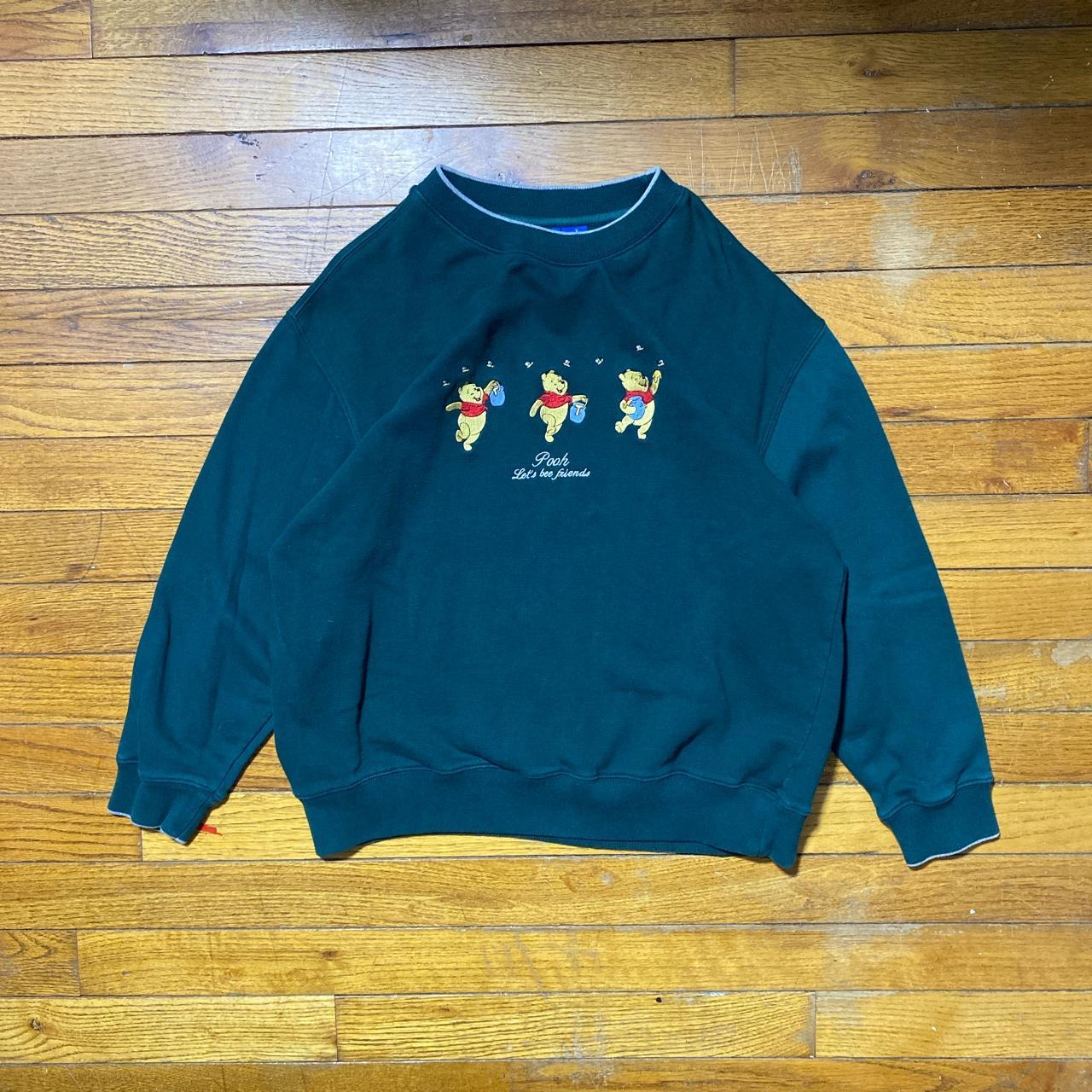 Vintage Size XL Disney Pooh Embroidered Sweatshirt - Depop