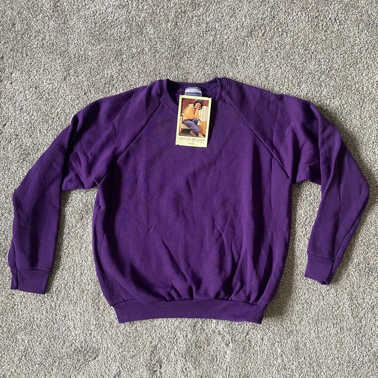 Fruit of the loom purple clearance sweatshirt