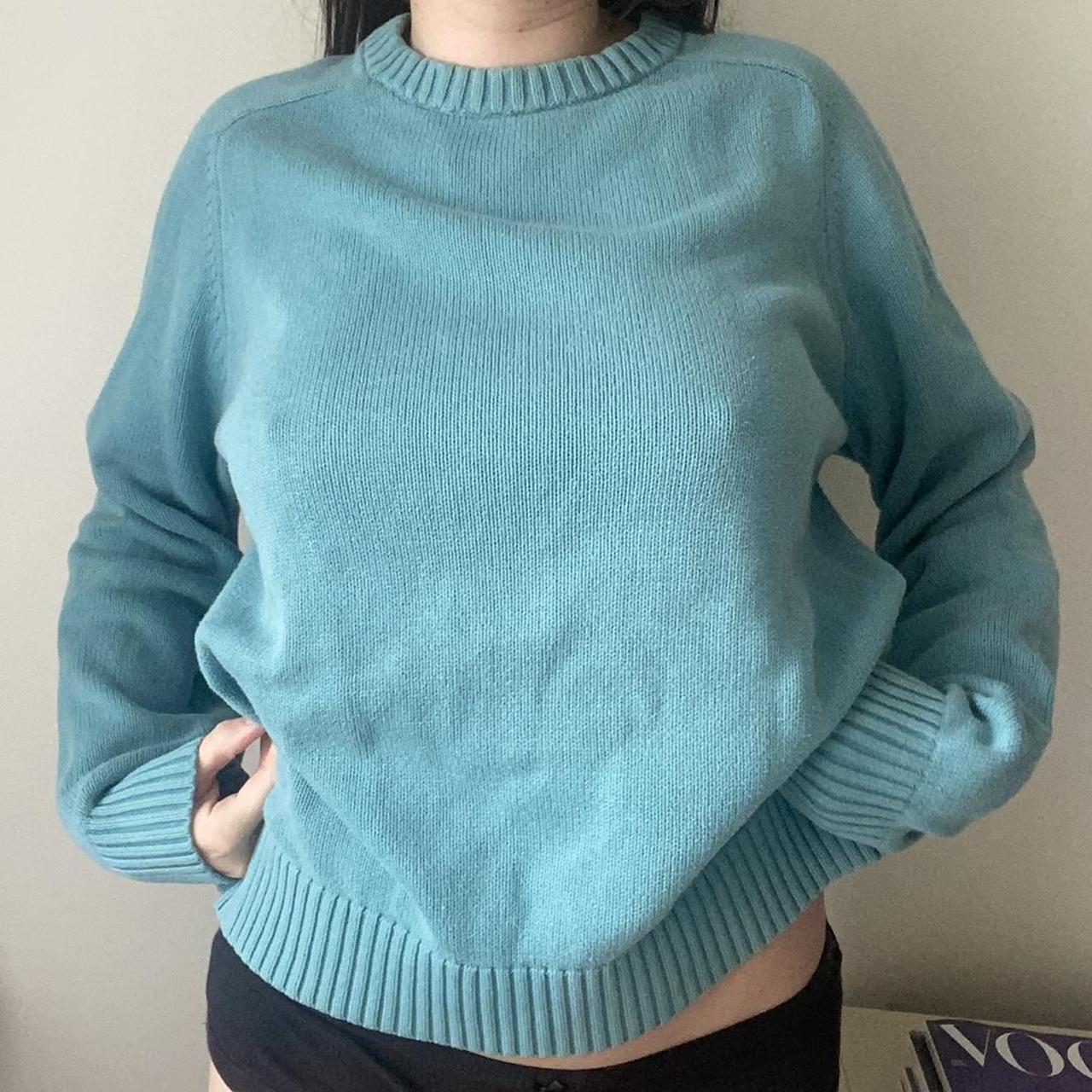 The perfect blue sweater #vintage #landsend #sweater... - Depop