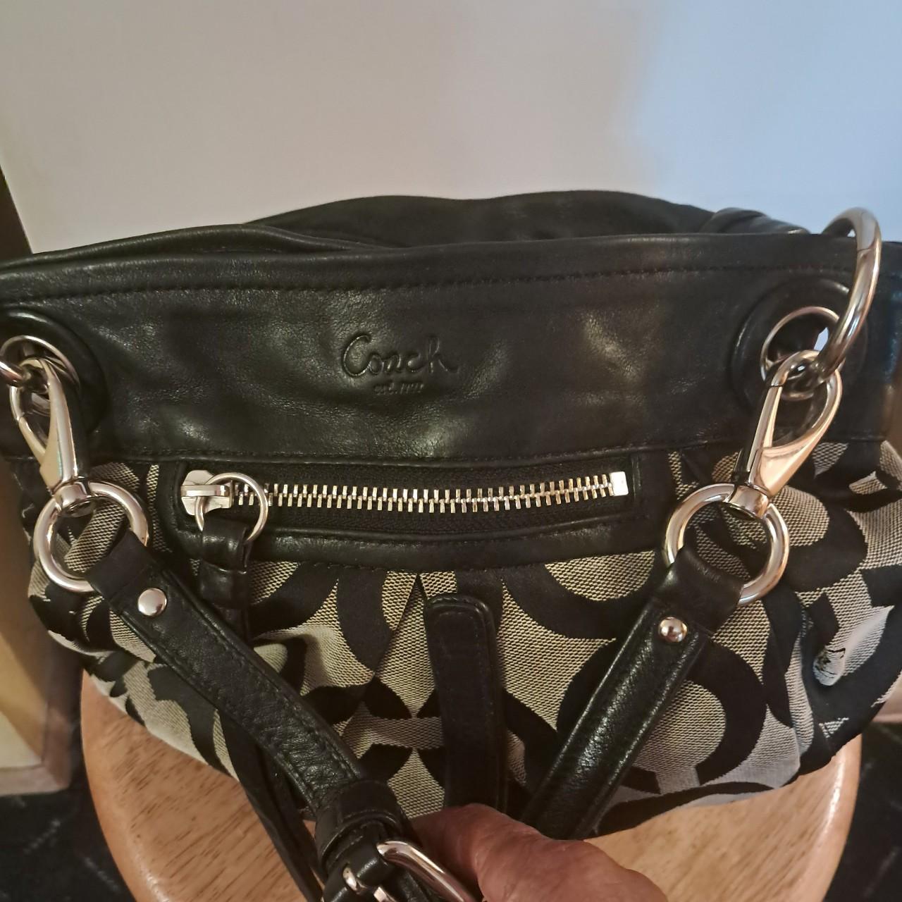 VINTAGE COACH HANDBAG/SHOULDER BAG BLACK/GRAY | Depop
