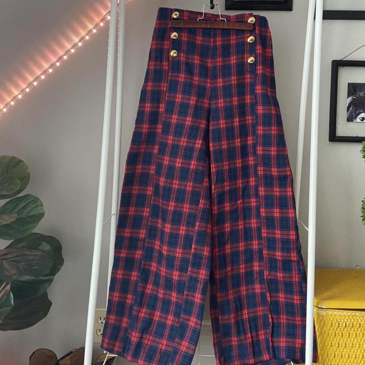 Repop! Super cute vintage inspired plaid pants.... - Depop