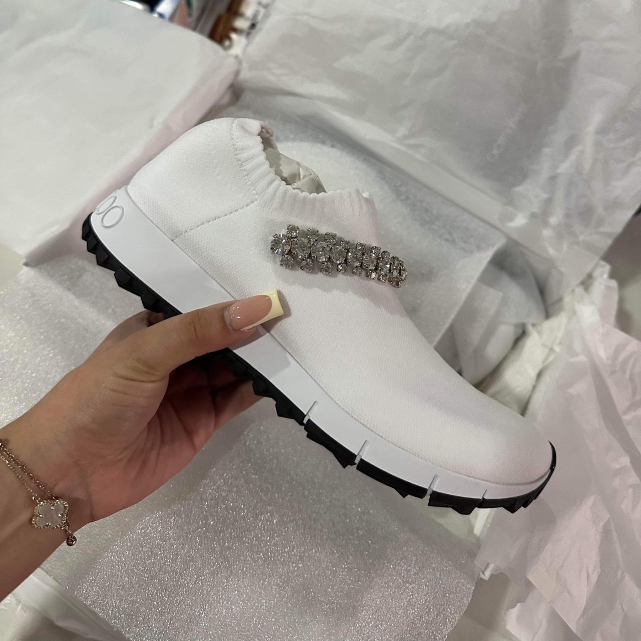 Jimmy choo hot sale crystal trainers