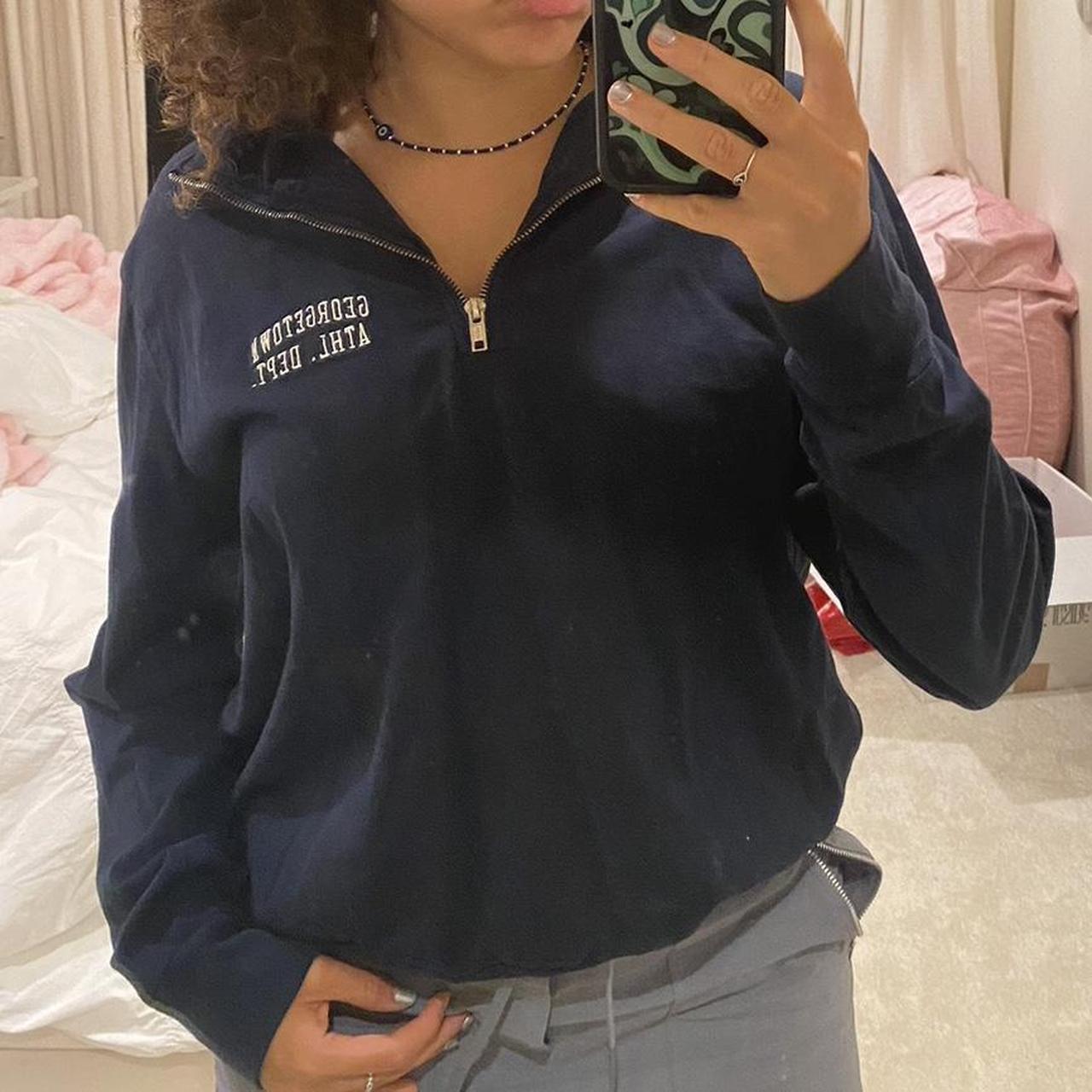 georgetown brandy melville quarter zip. this quarter... - Depop