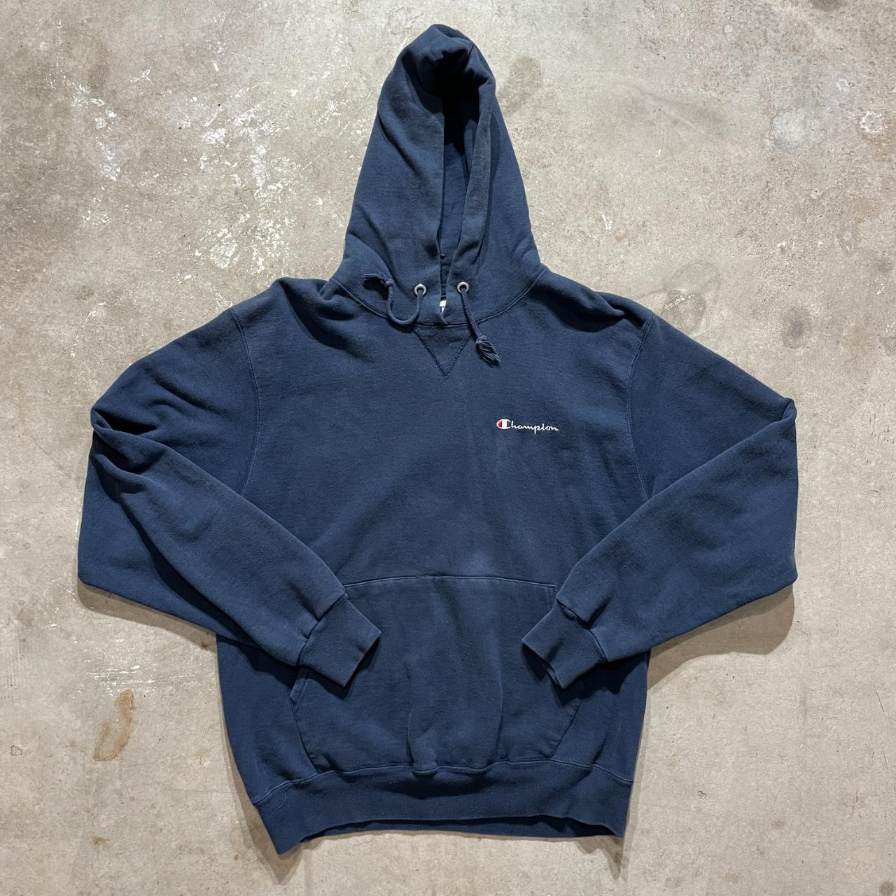 Champion Men's Navy Hoodie | Depop