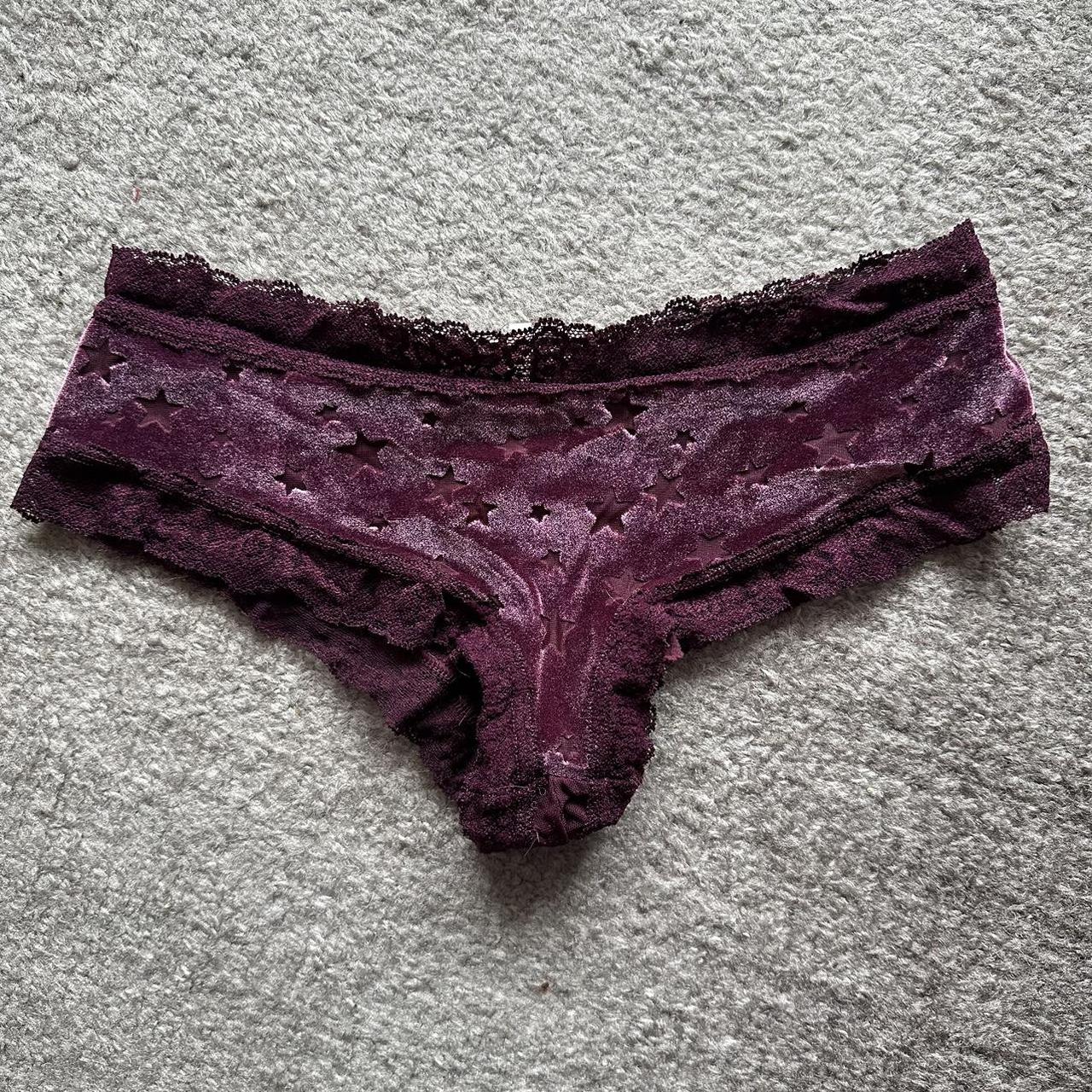 Preloved Mesh Velvet Cheeky Underwear Panties. size...