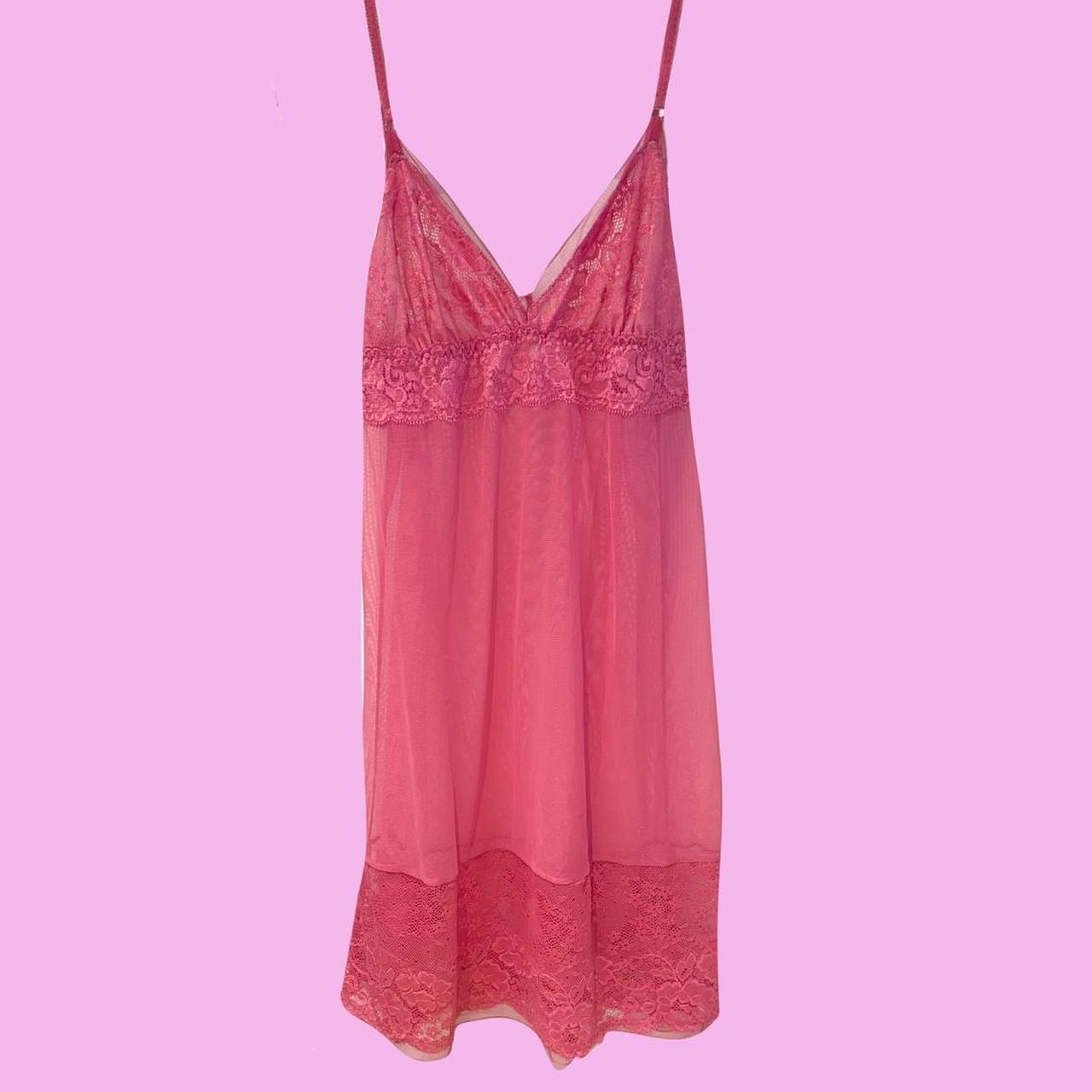 Victoria’s Secret Peach Babydoll Slip Sheer peach... - Depop