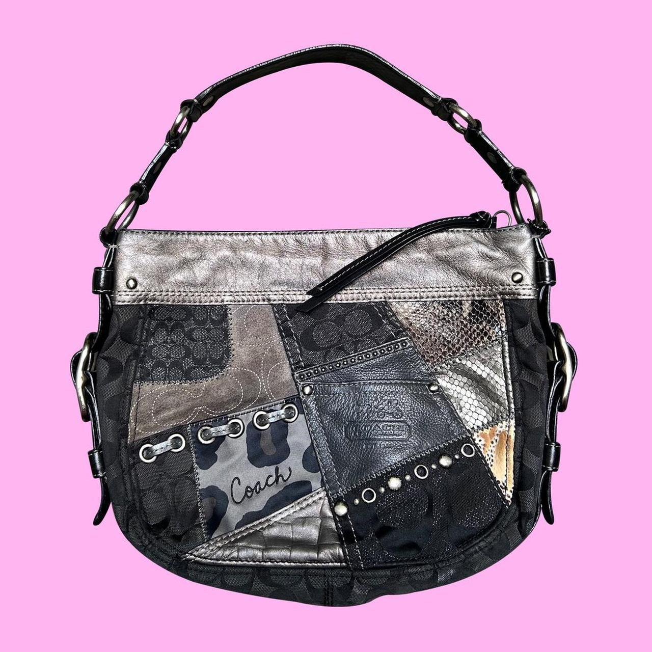 Coach black patchwork online purse