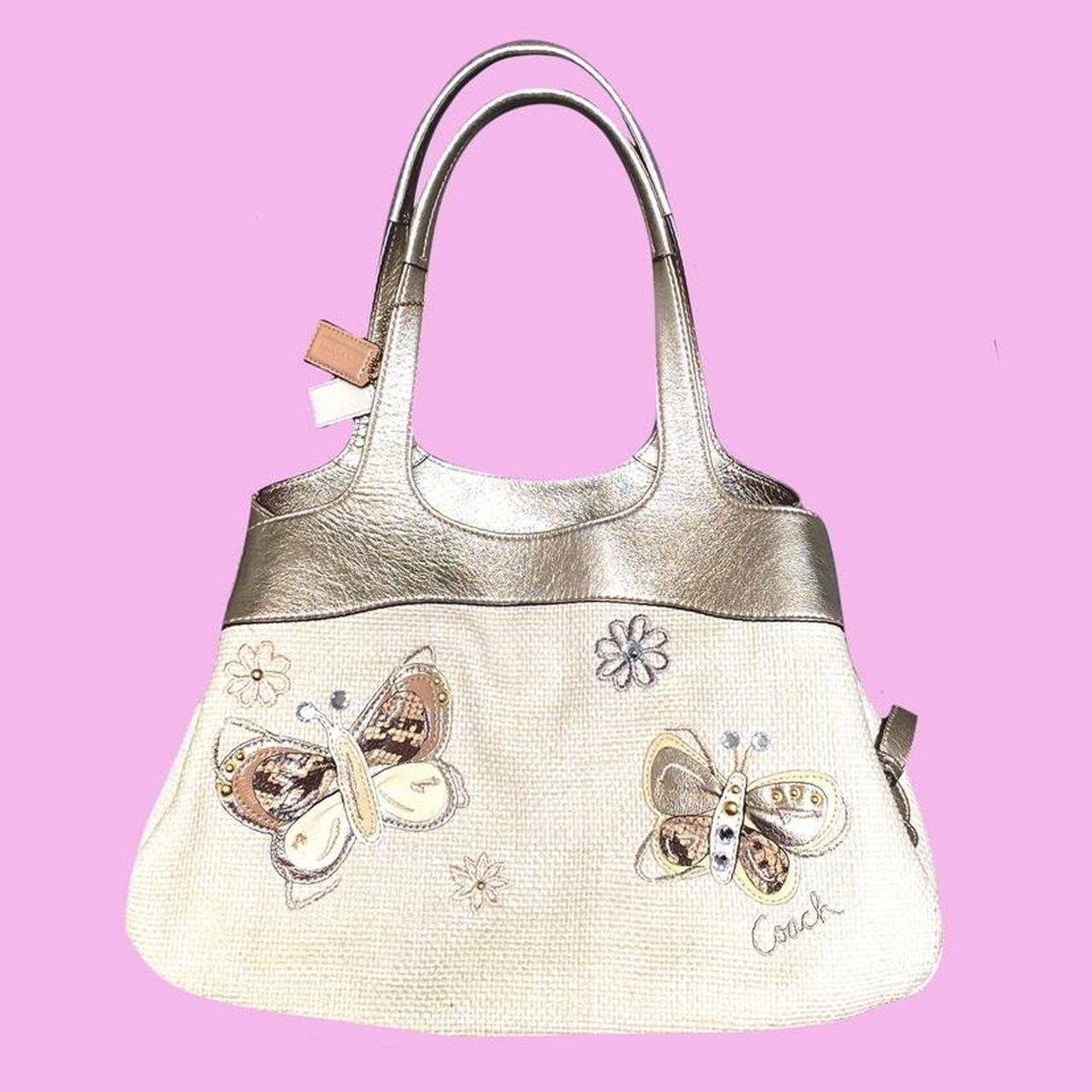 Coach pink 2024 butterfly purse