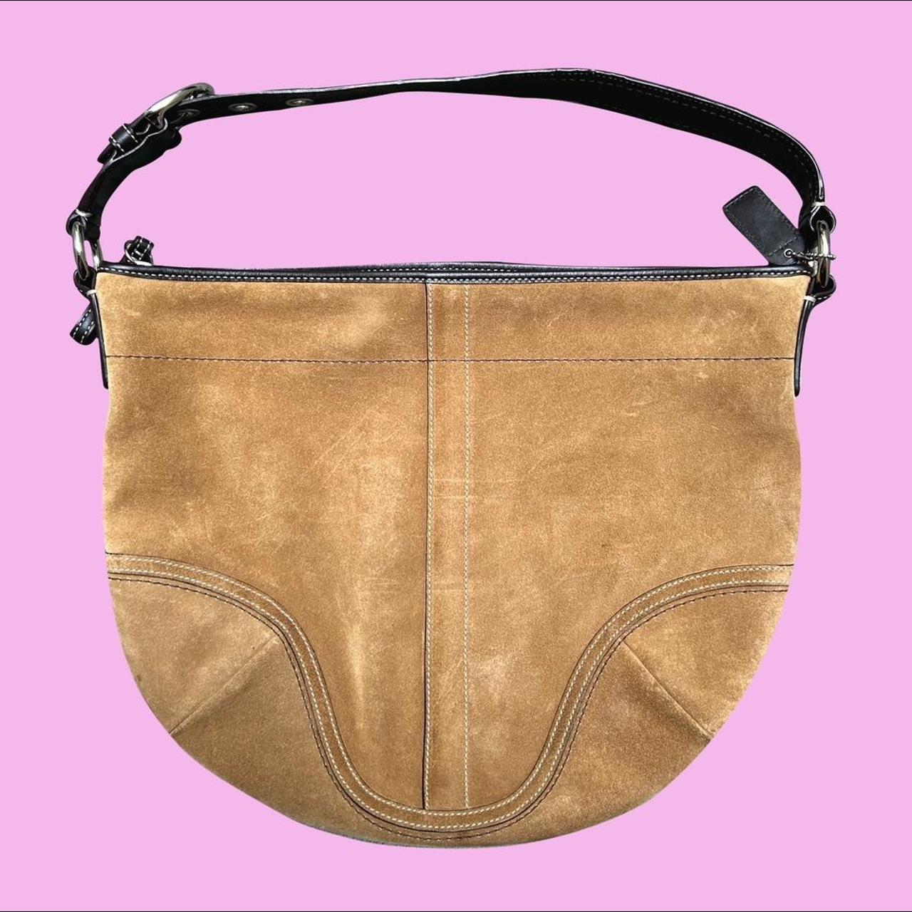 Coach suede sale hobo bag