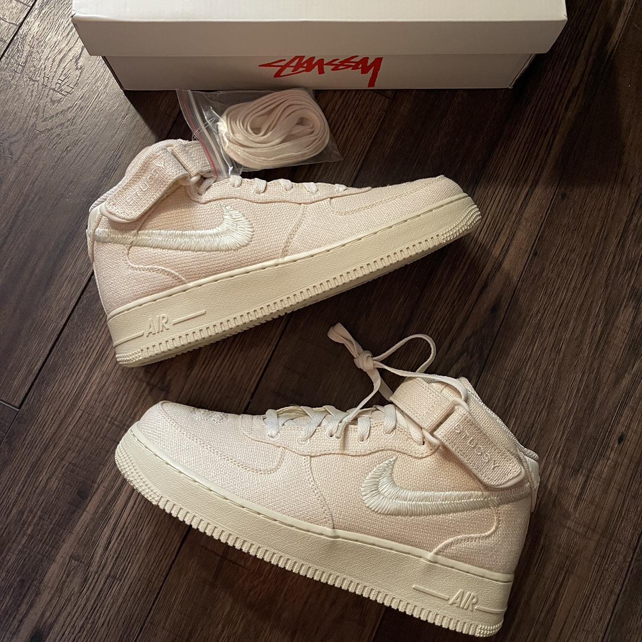 tan stussy af1