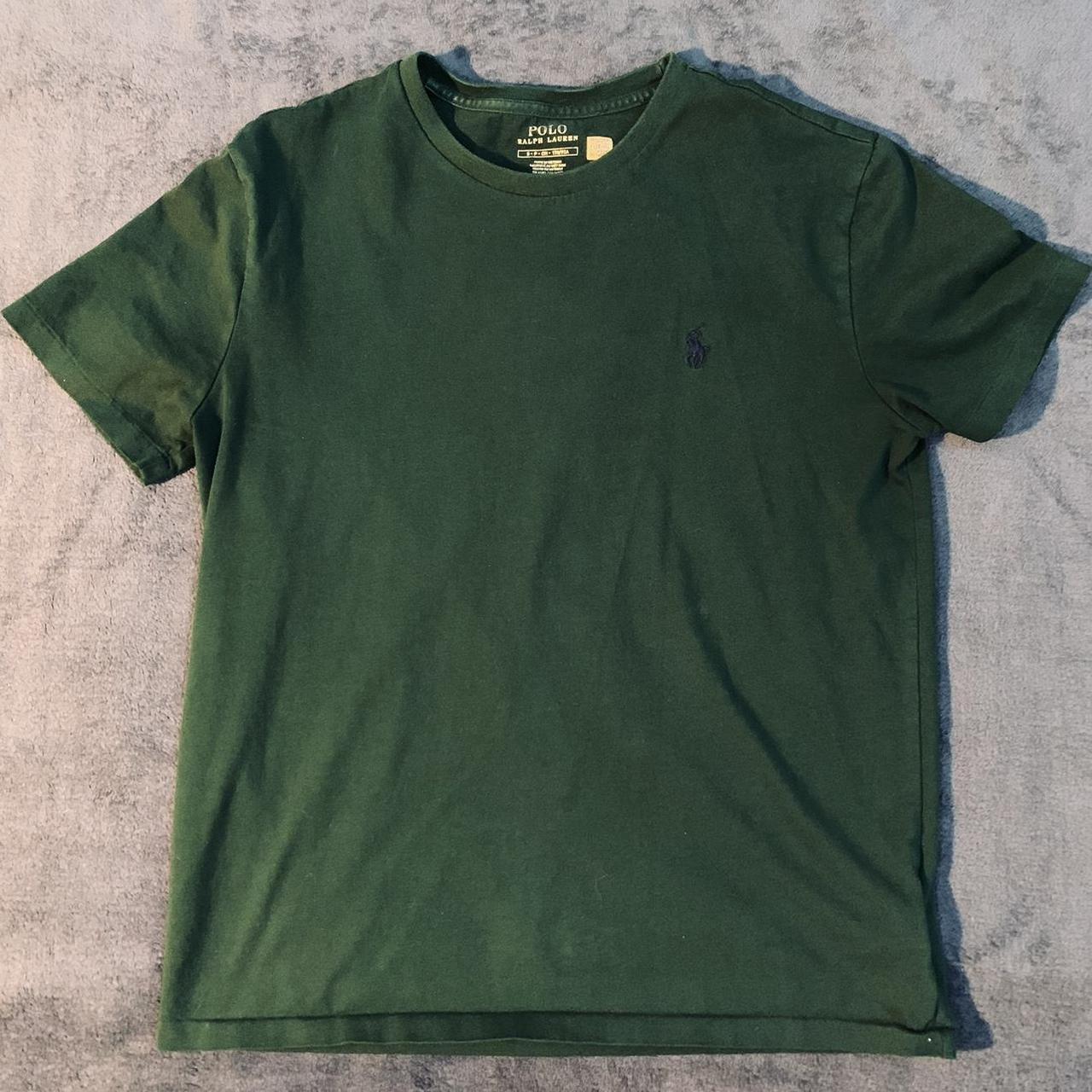 Polo Ralph Lauren Men's Green T-shirt | Depop