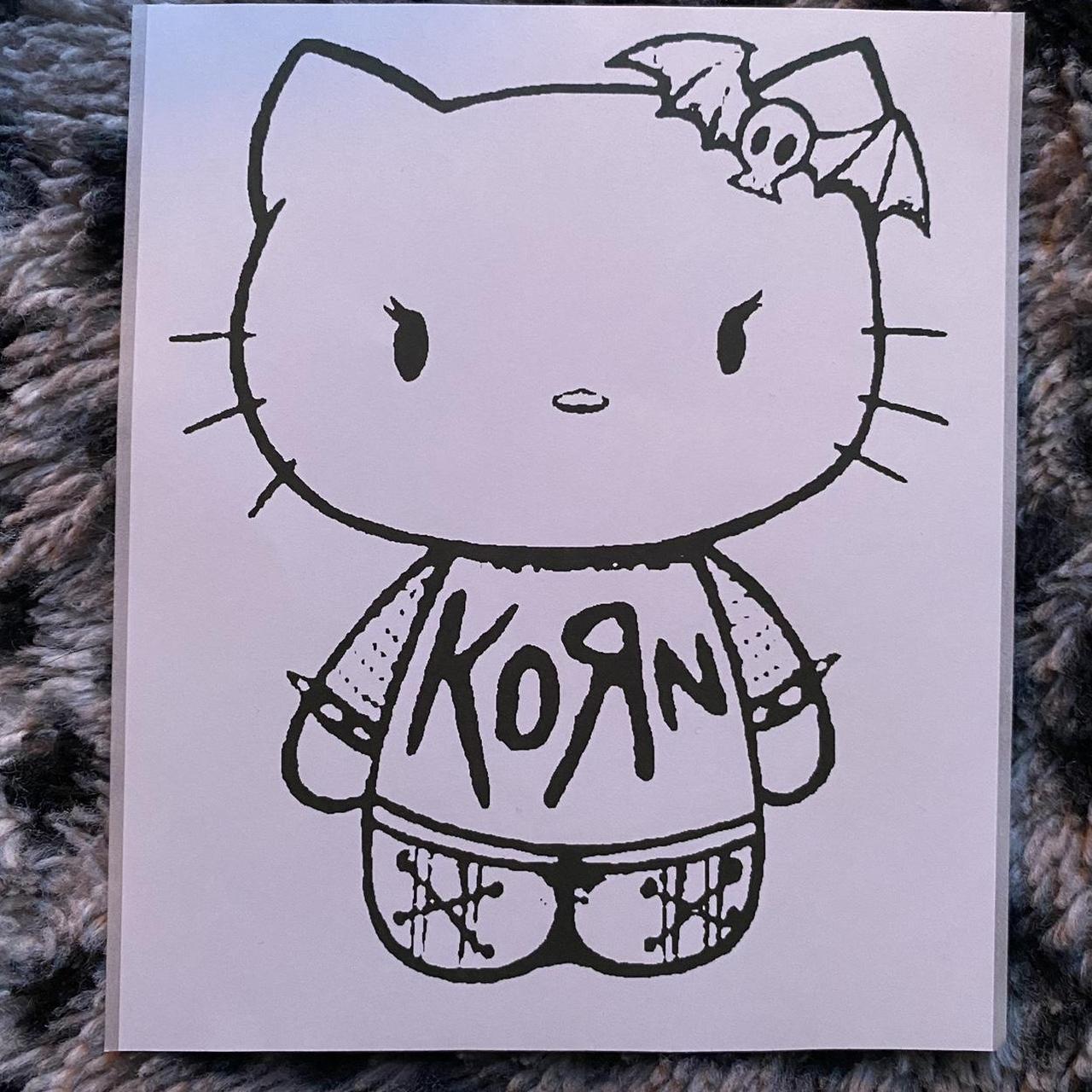 Hello Kitty Korn Sticker handmade by me🖤☠️ About 5... - Depop