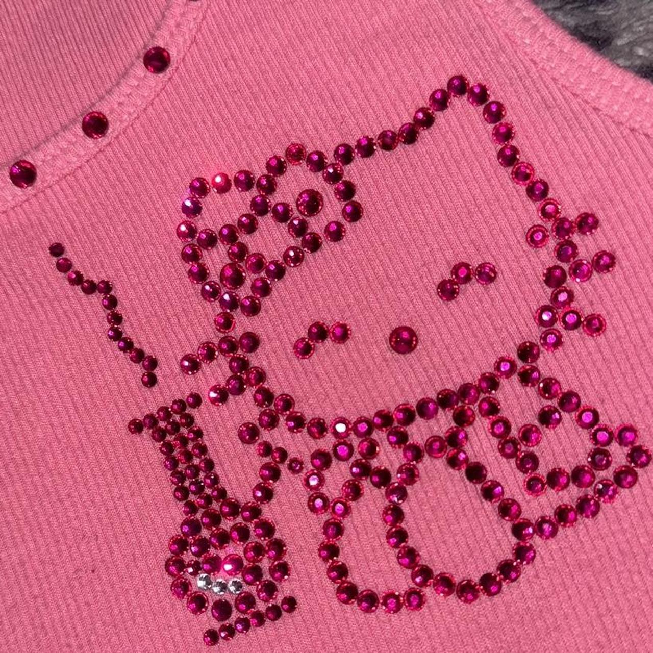 ☆Pink Rhinestone Hello Kitty Tank Top☆ 1 OF 1 & ... - Depop