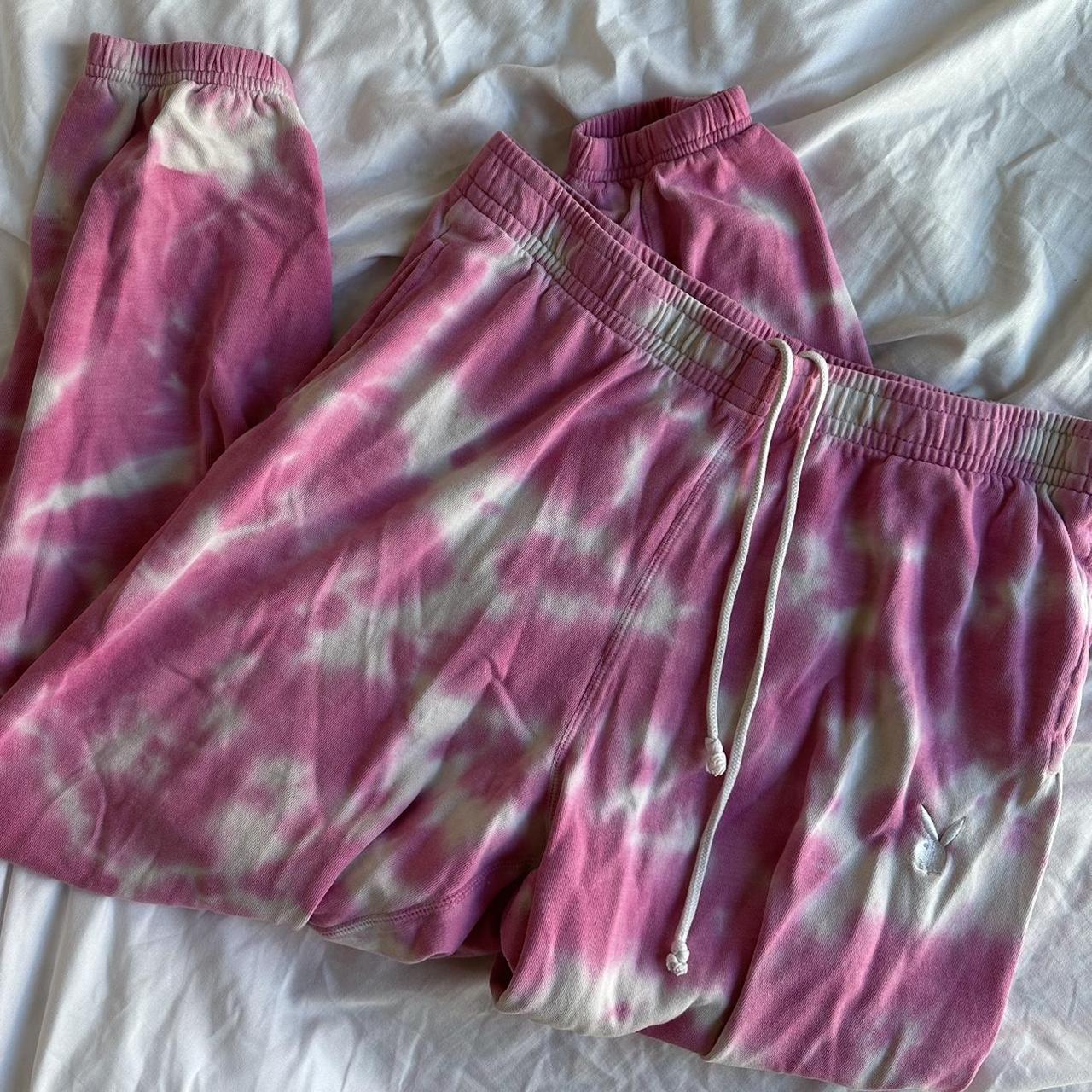 Playboy pink outlet tie dye joggers