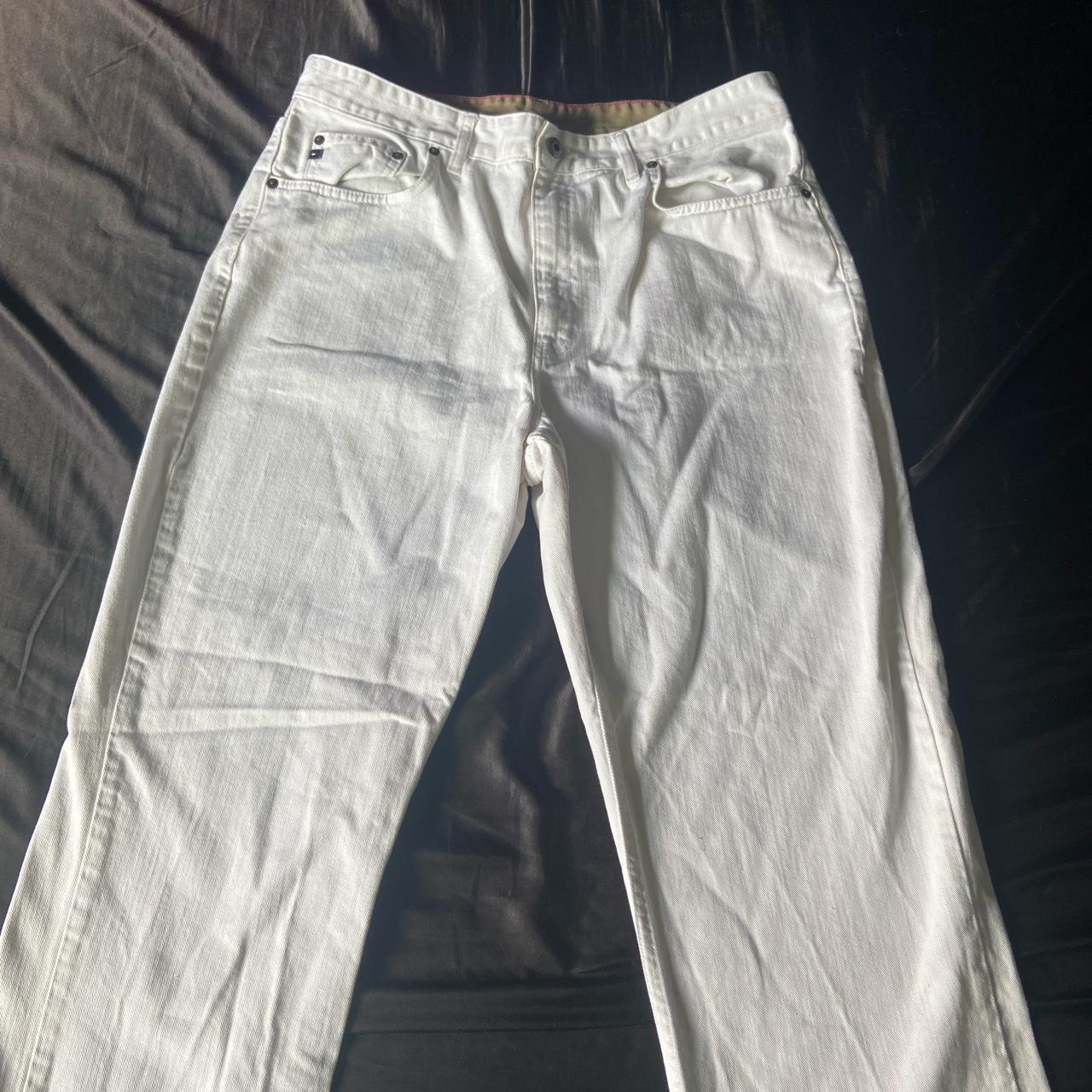 Tommy Hilfiger white jeans Size 36/32 - Depop