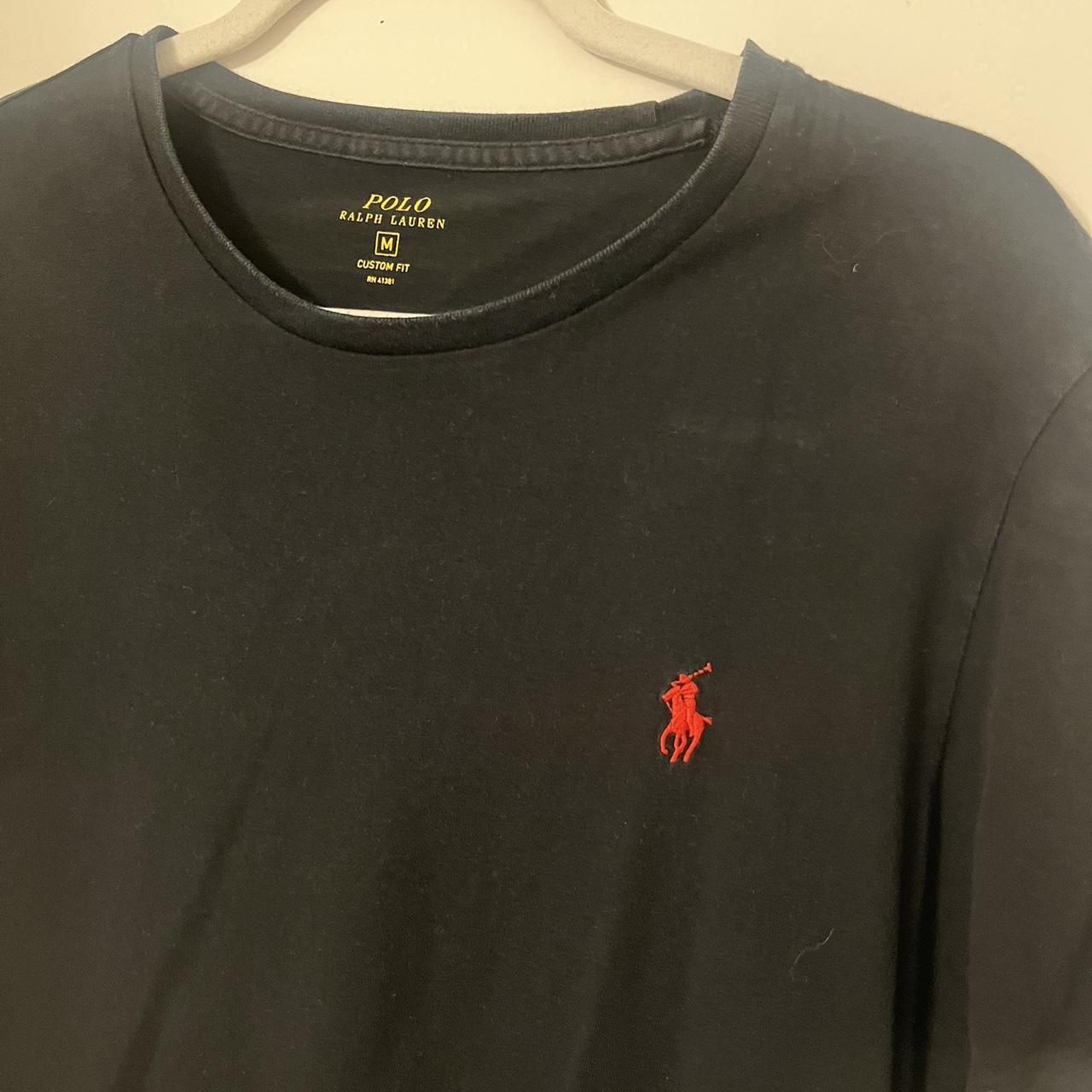 Polo Ralph Lauren Men's Black and Red T-shirt | Depop