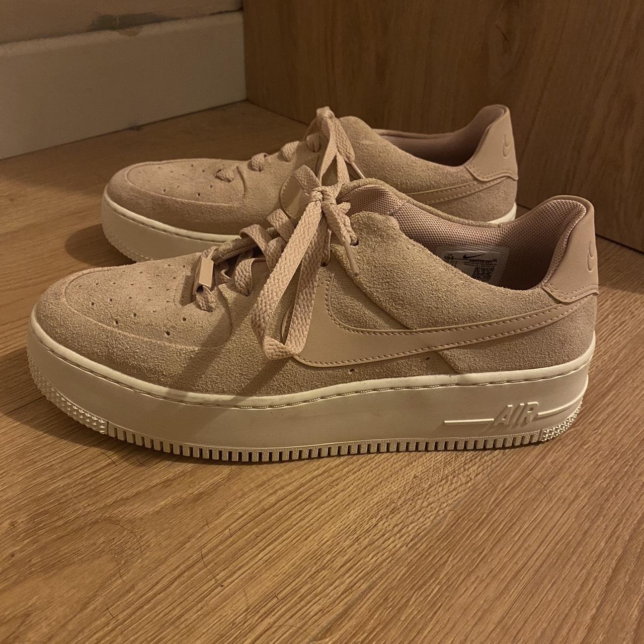 Pink suede best sale air force ones