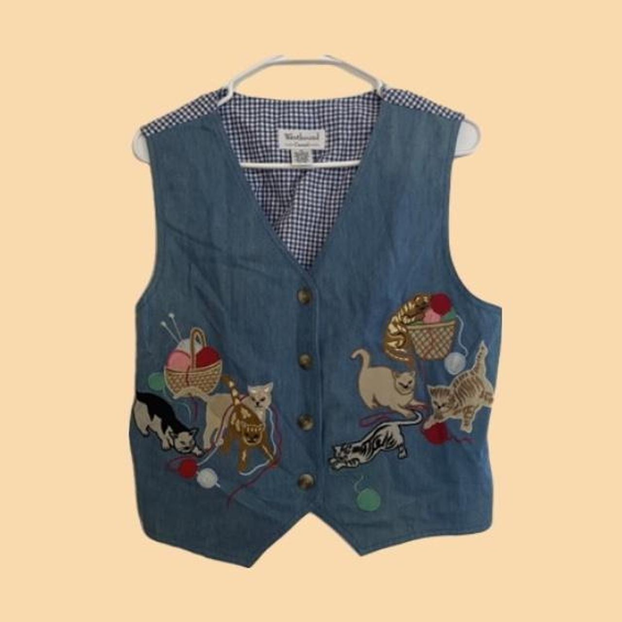 Denim on sale cat vest