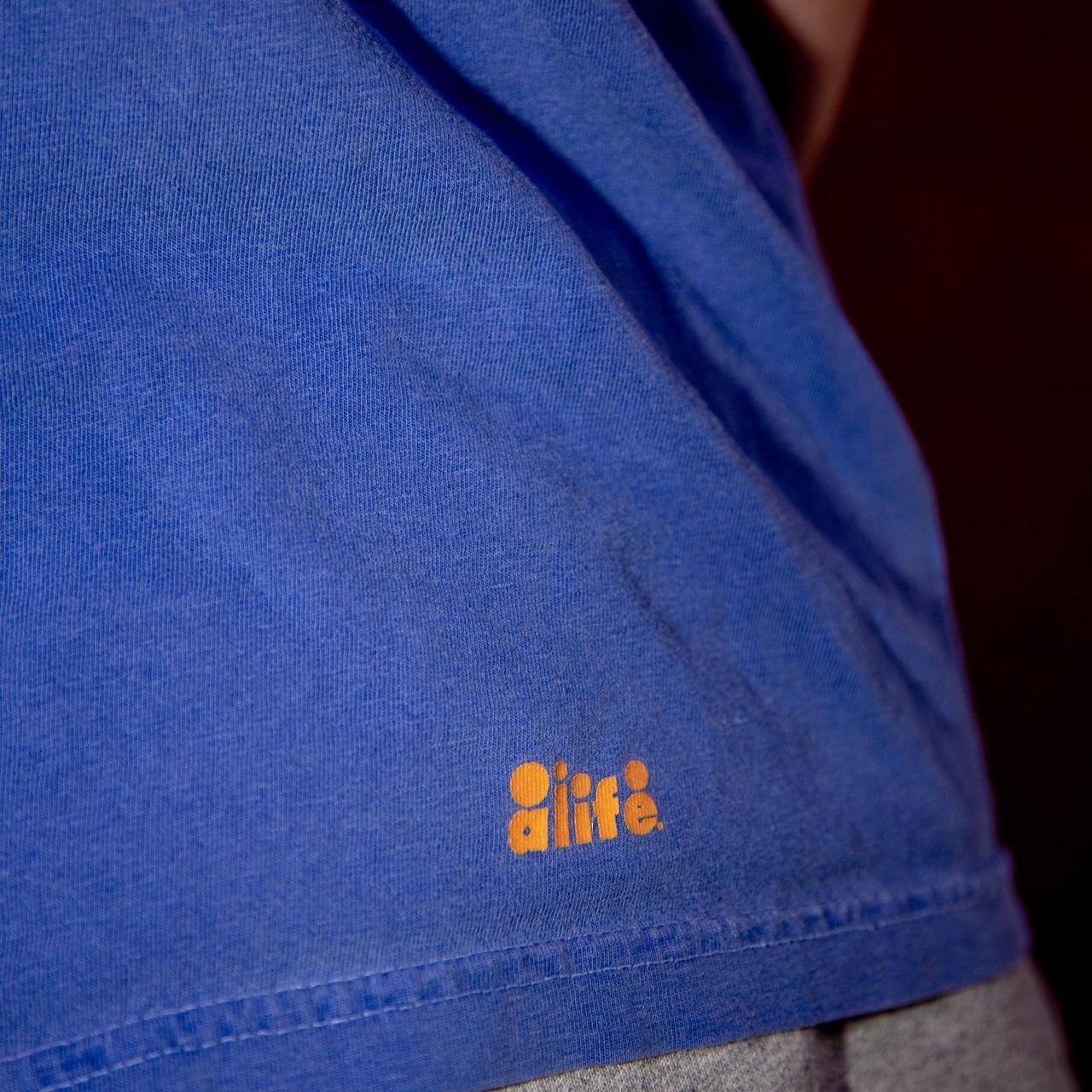 Alife Men's Blue and Orange T-shirt (3)